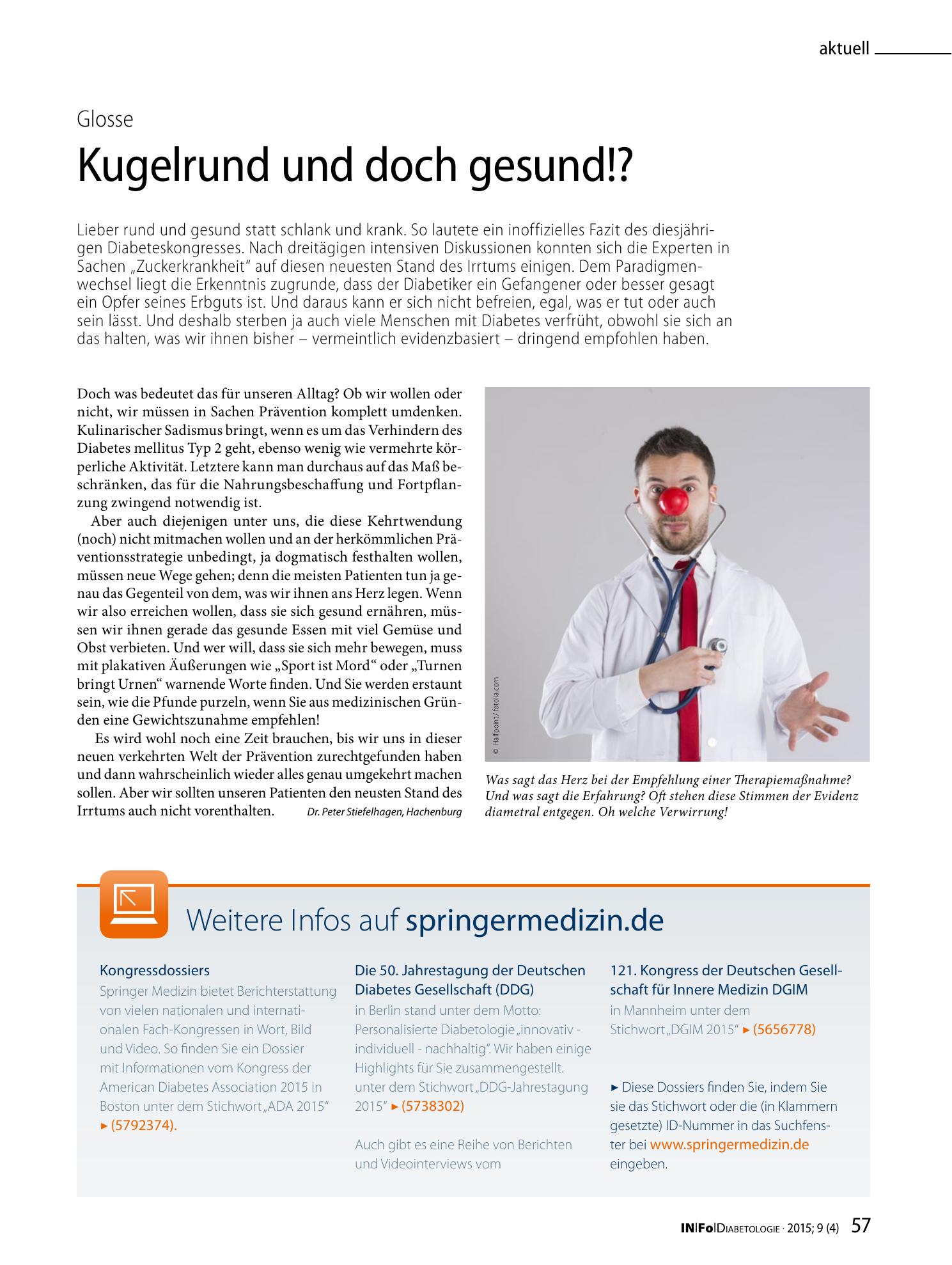 Vorschauseite 1: Kugelrund und doch gesund!?