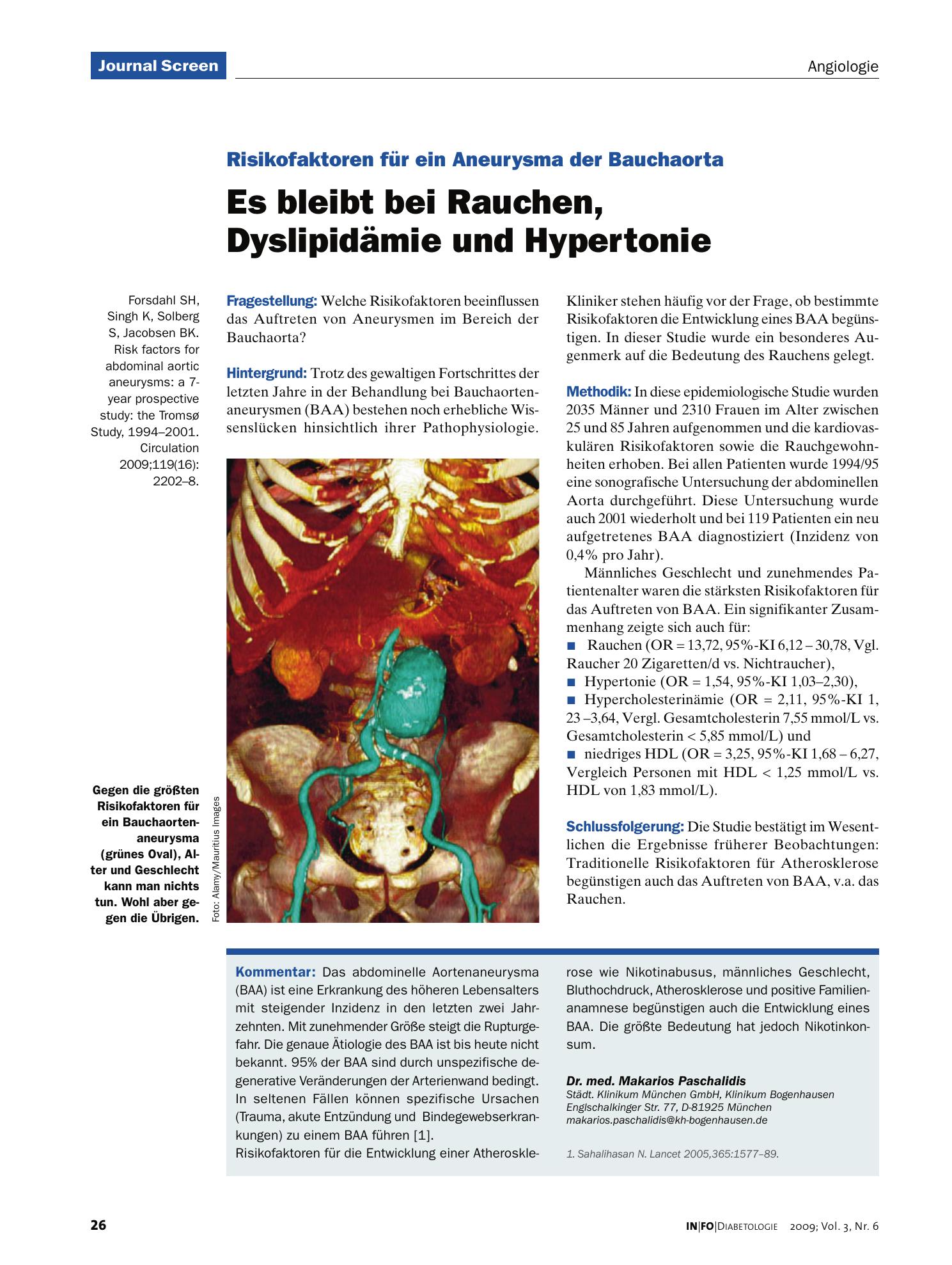 Vorschauseite 1: Es bleibt bei Rauchen, Dyslipidämie und Hypertonie