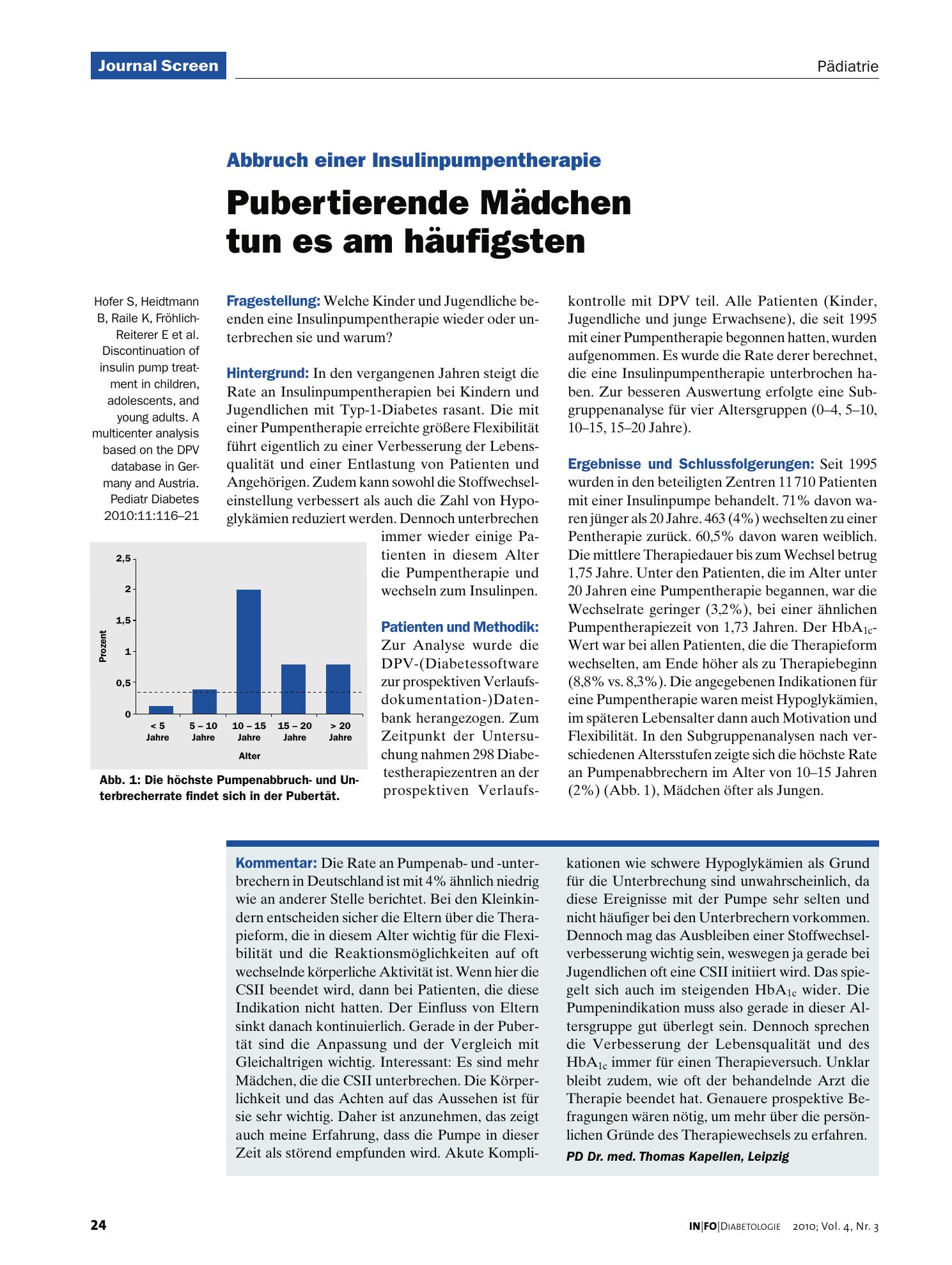 Vorschauseite 1: Pubertierende Mädchen tun es am häufigsten