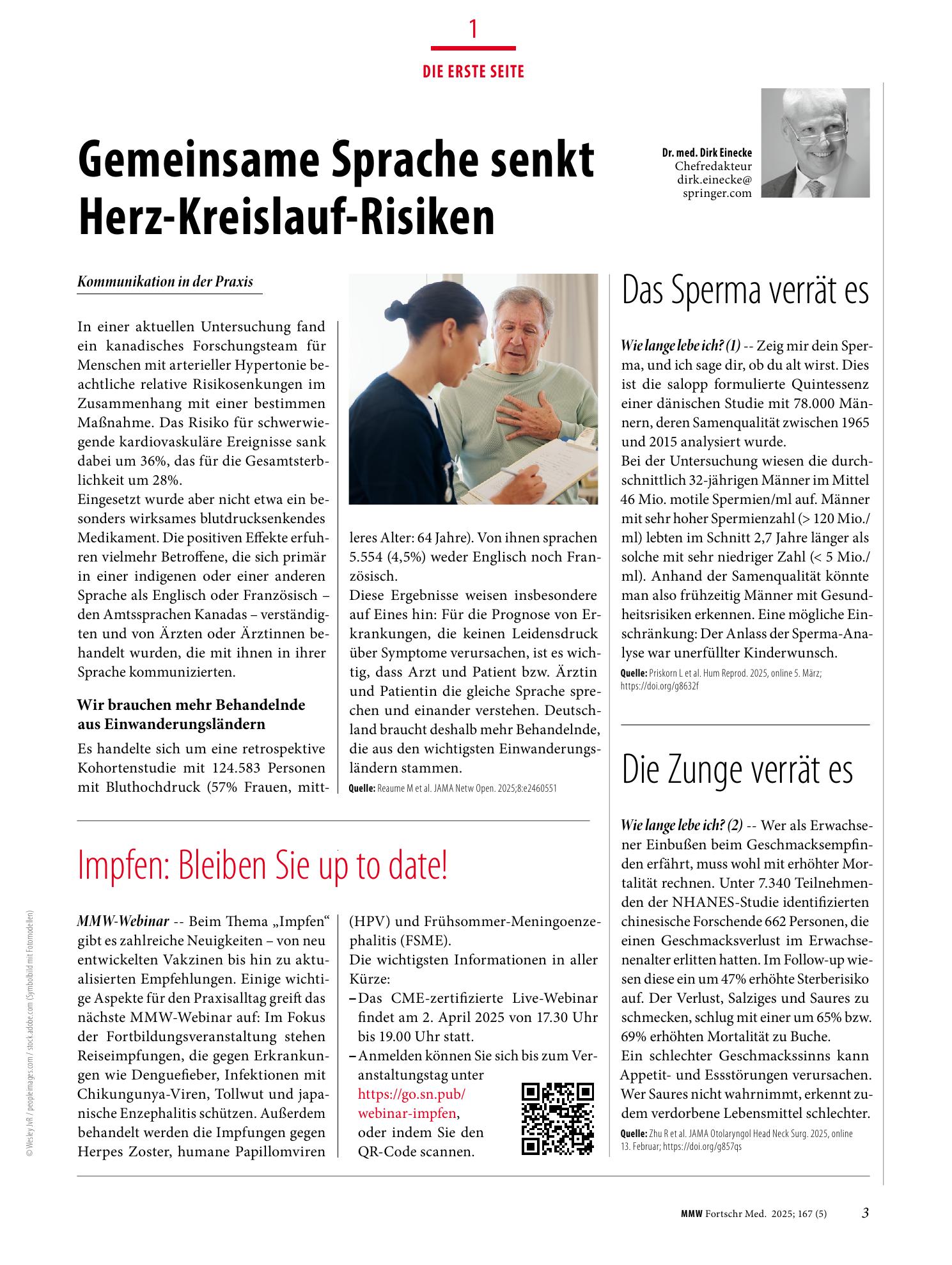 Vorschauseite 1: Die erste Seite