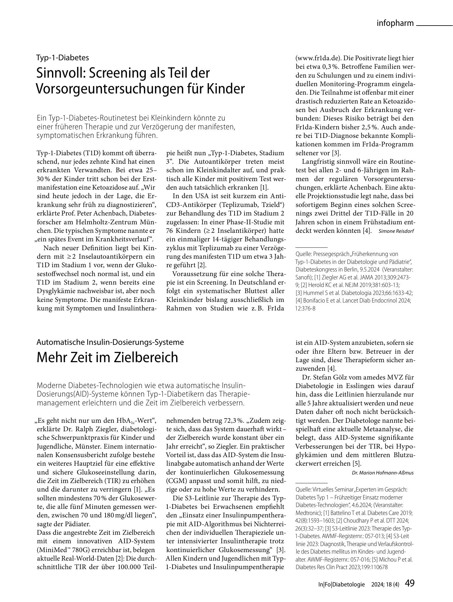 Vorschauseite 1: Mehr Zeit im Zielbereich