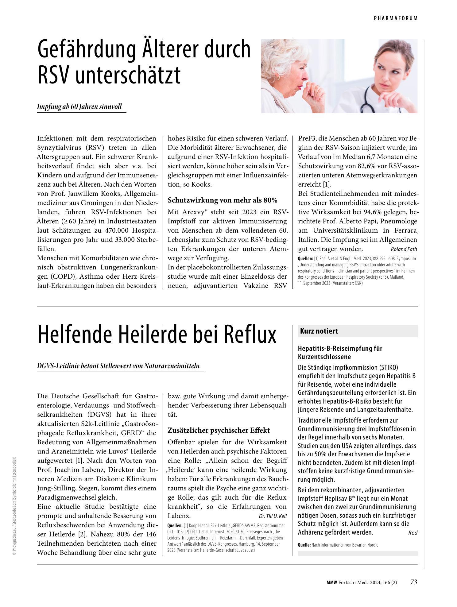 Vorschauseite 1: Hepatitis-B-Reiseimpfung für Kurzentschlossene