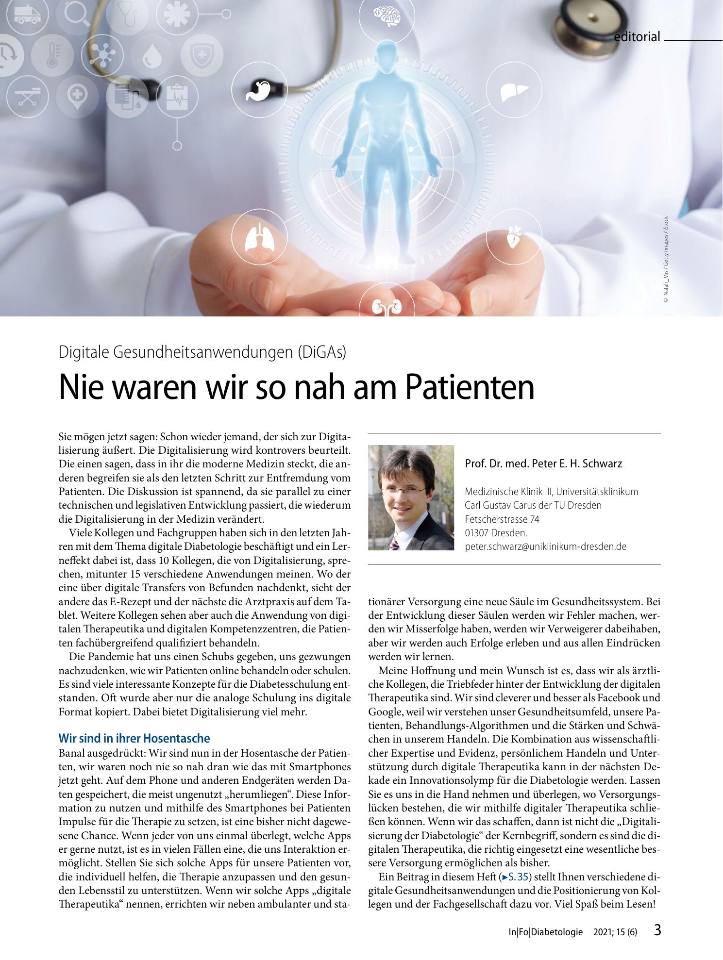Vorschauseite 1: Nie waren wir so nah am Patienten