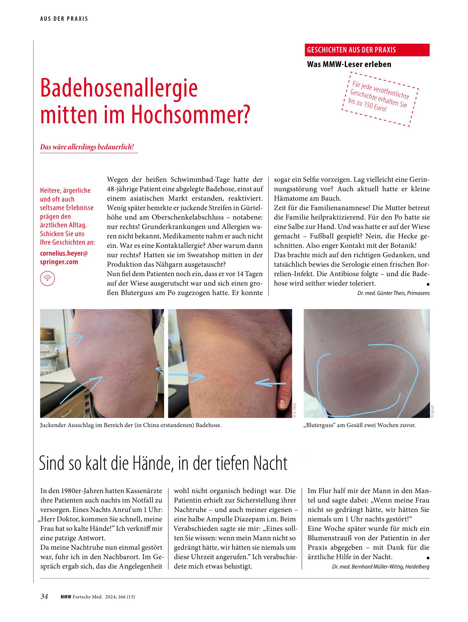 Vorschauseite 1: Badehosenallergie mitten im Hochsommer?