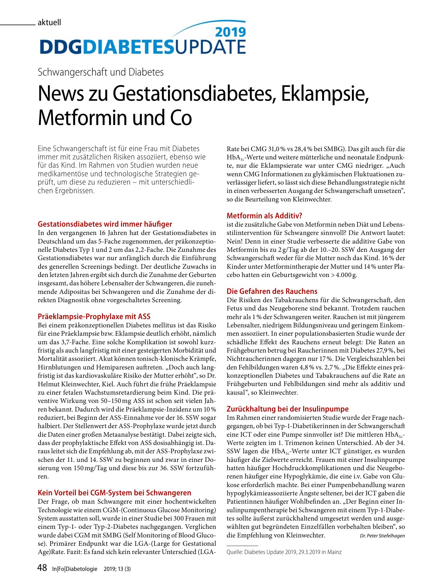 Vorschauseite 1: News zu Gestationsdiabetes, Eklampsie, Metformin und Co