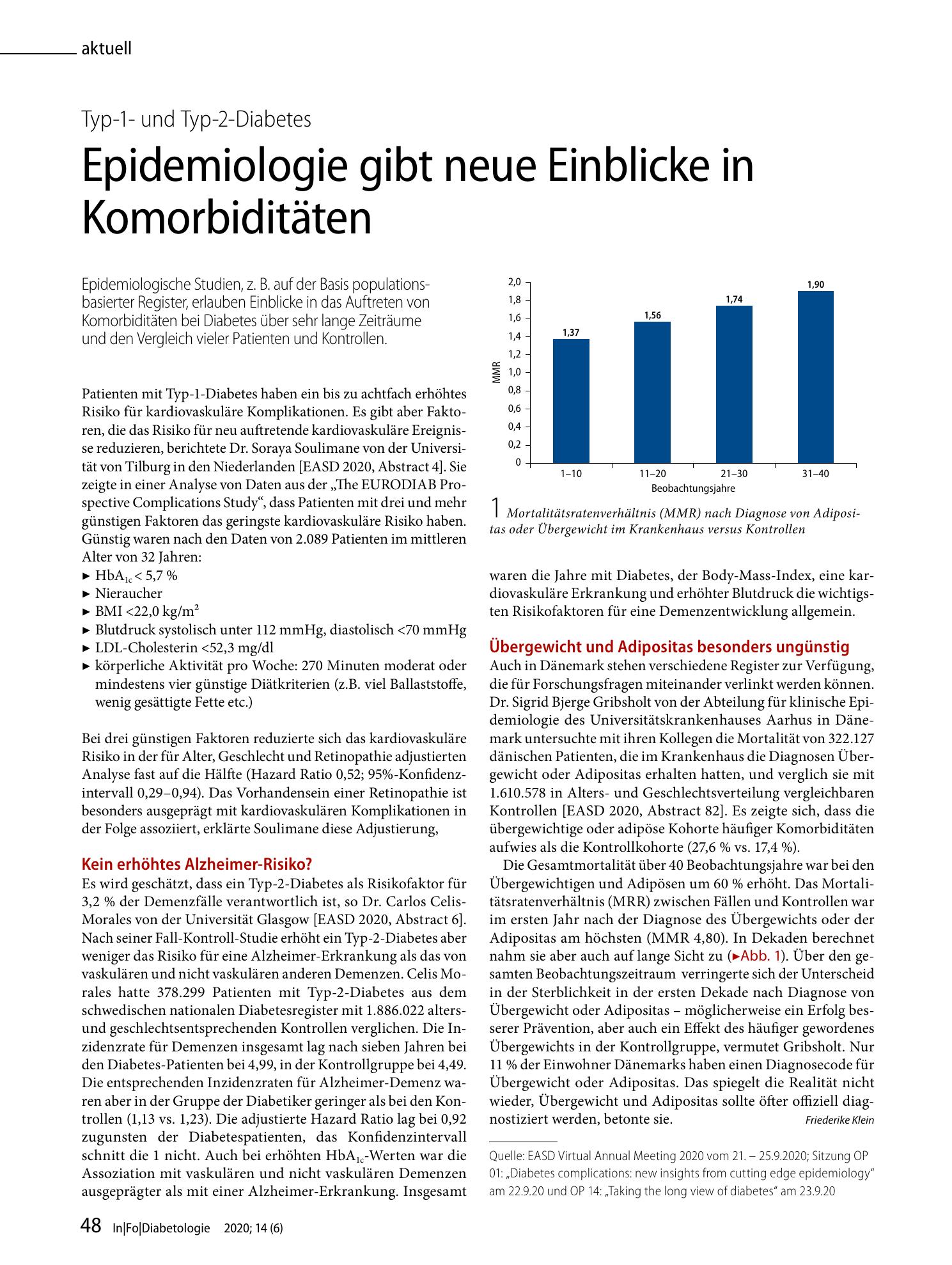 Vorschauseite 1: Epidemiologie gibt neue Einblicke in Komorbiditäten