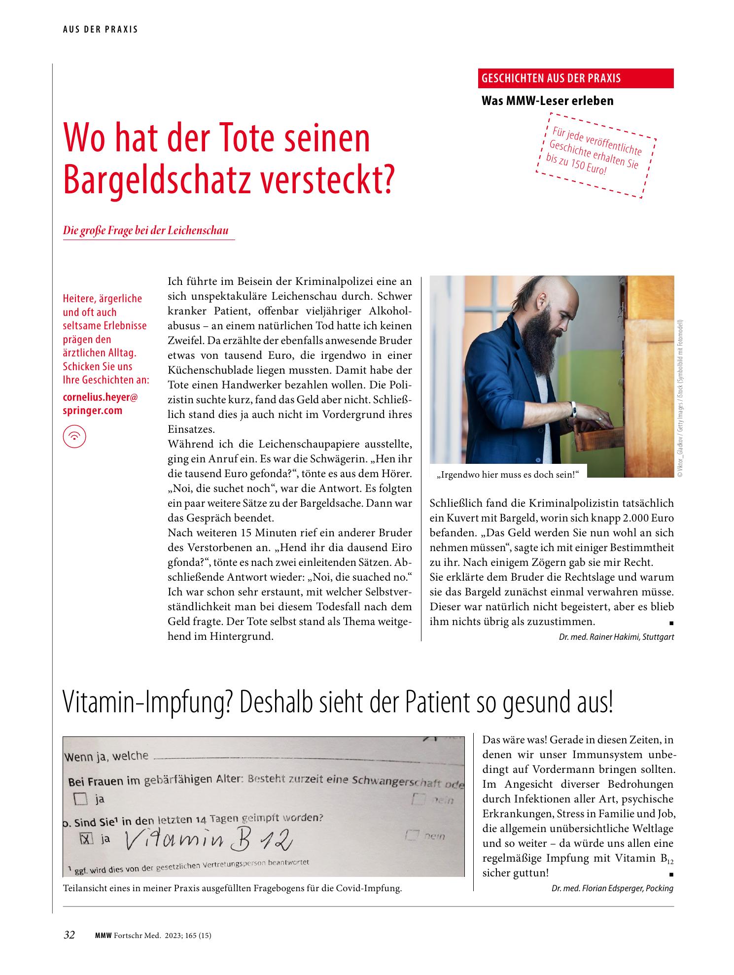 Vorschauseite 1: Wo hat der Tote seinen Bargeldschatz versteckt?