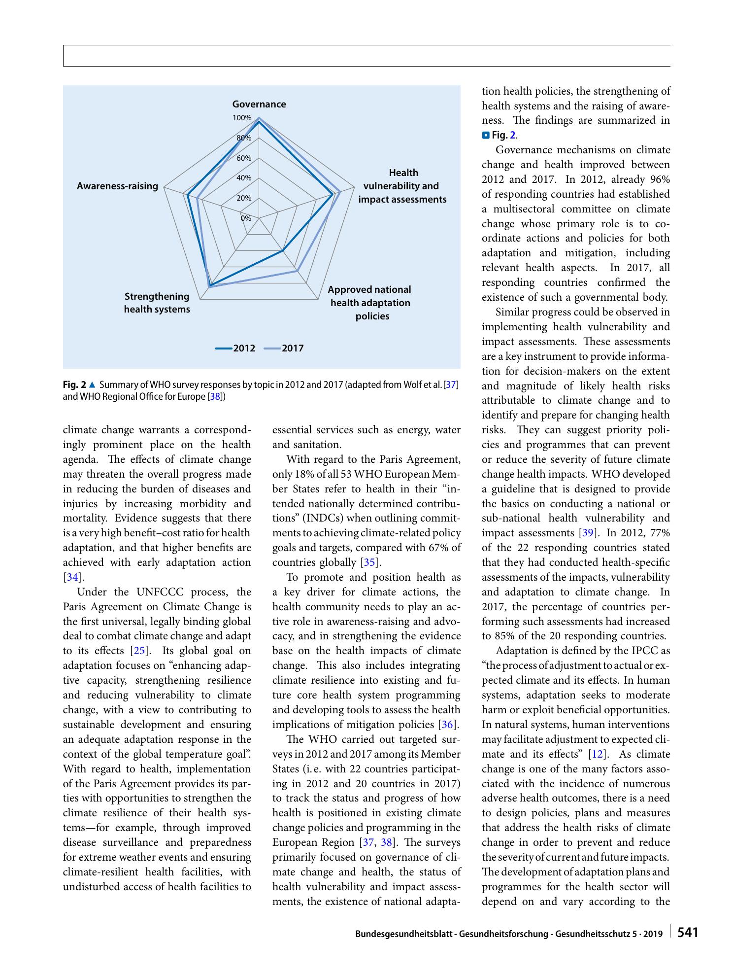 Vorschauseite 5: Priorities for protecting health from climate change in the WHO European Region: recent regional activities