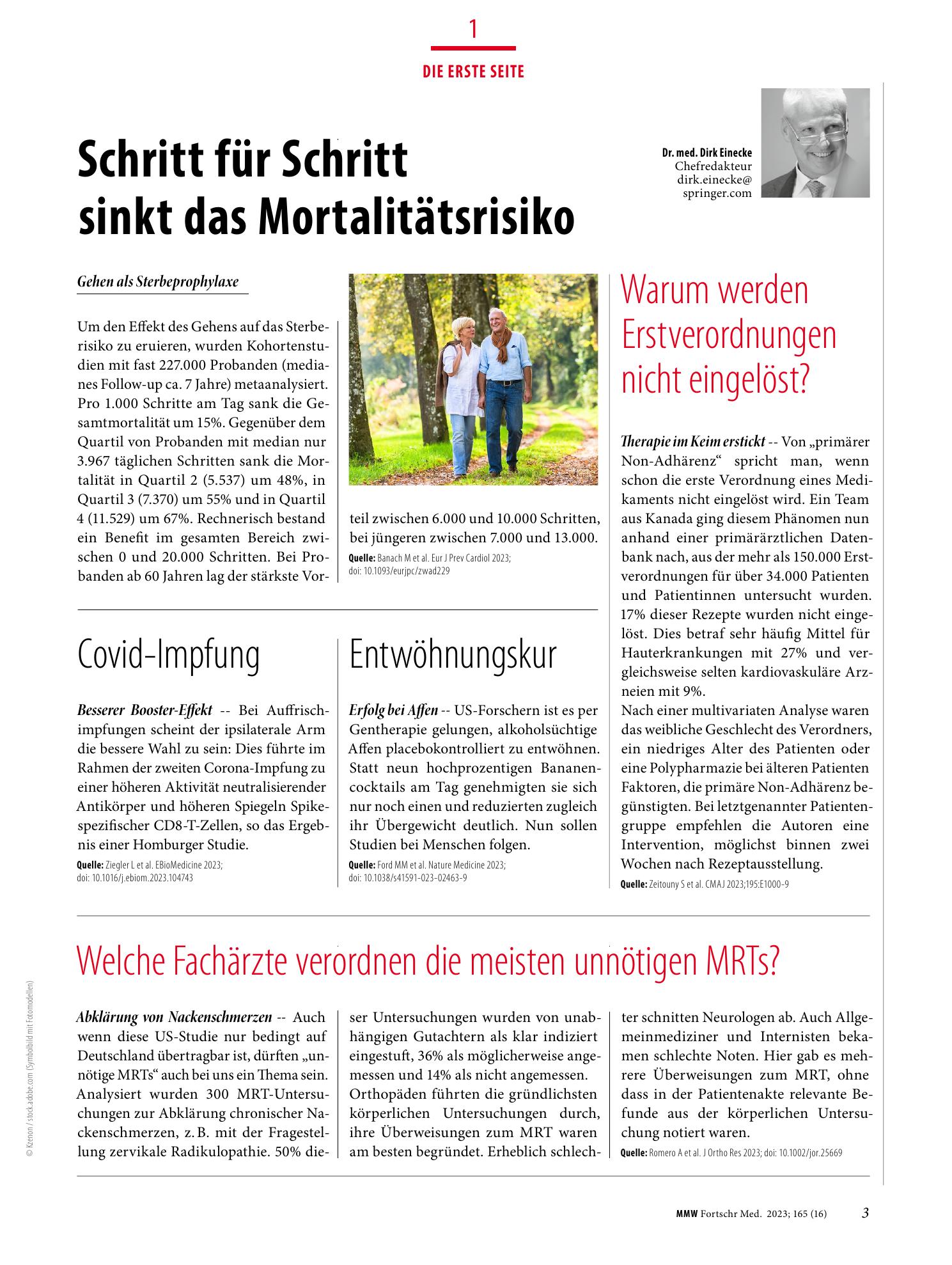 Vorschauseite 1: Die erste Seite