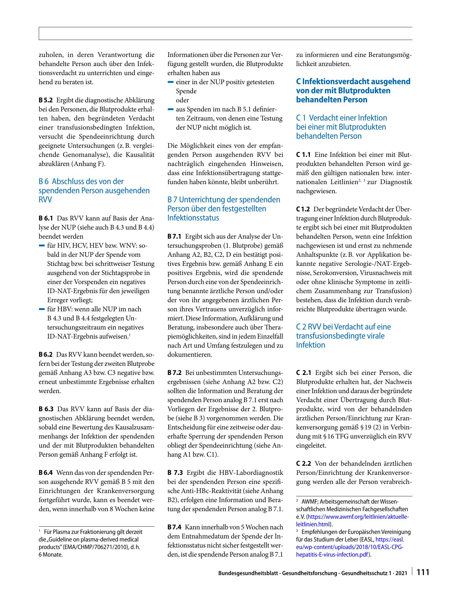 Vorschauseite 4: Verfahren zur Rückverfolgung (Look Back) gemäß § 19 Transfusionsgesetz