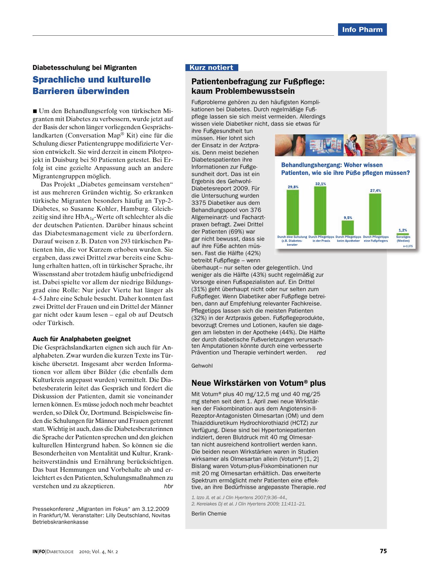 Vorschauseite 1: Patientenbefragung zur Fußpflege: kaum Problembewusstsein