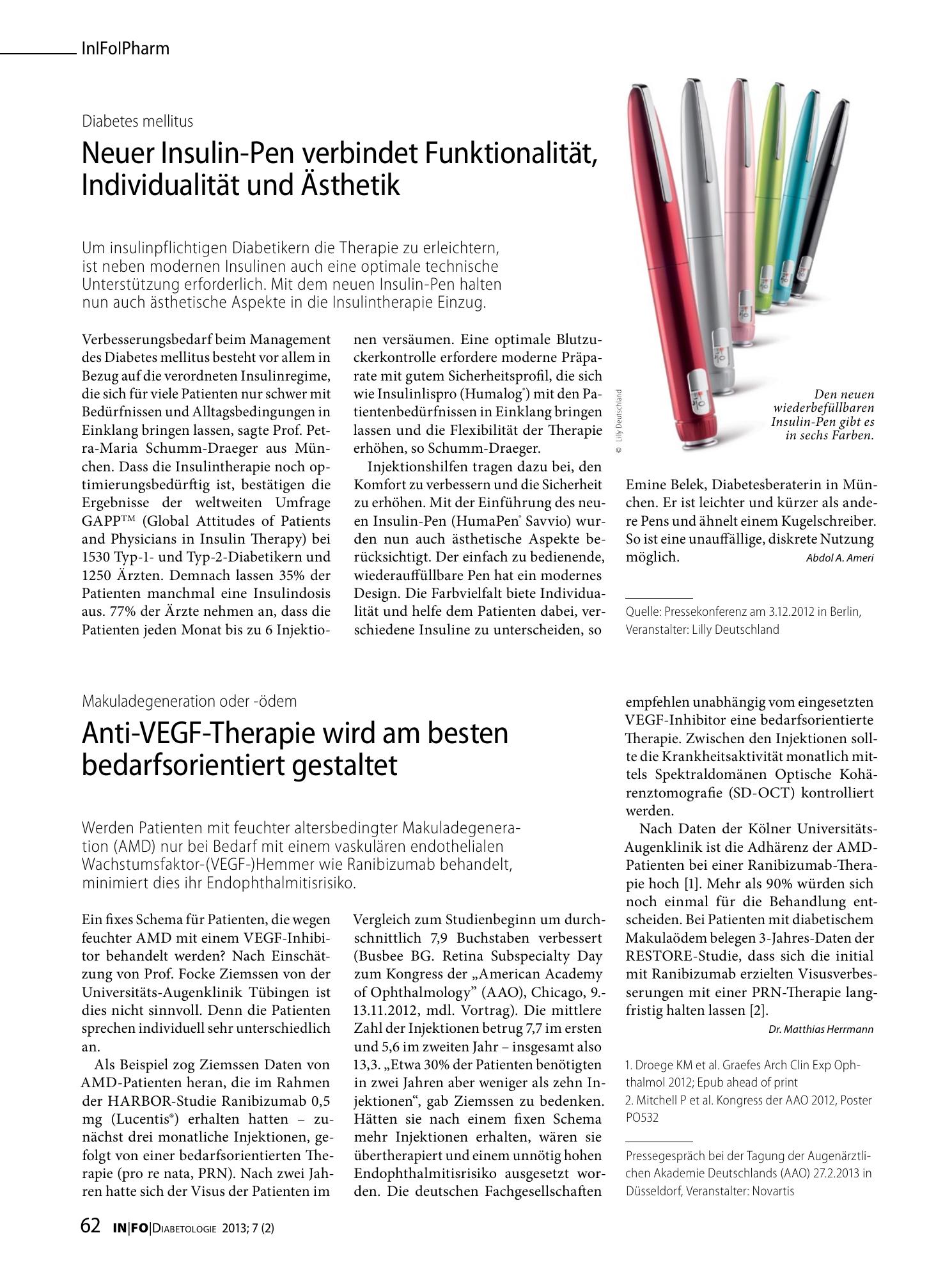 Vorschauseite 1: Anti-VEGF-Therapie wird am besten bedarfsorientiert gestaltet