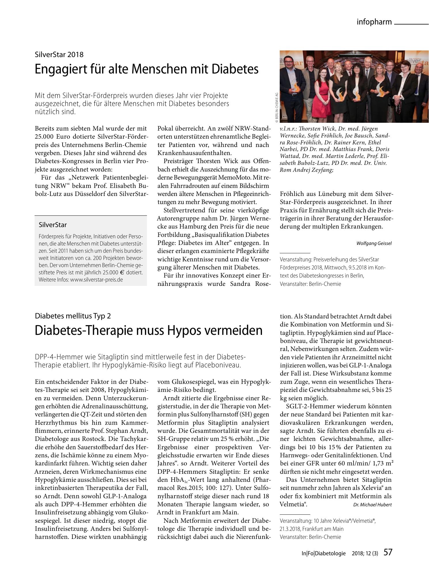 Vorschauseite 1: Engagiert für alte Menschen mit Diabetes