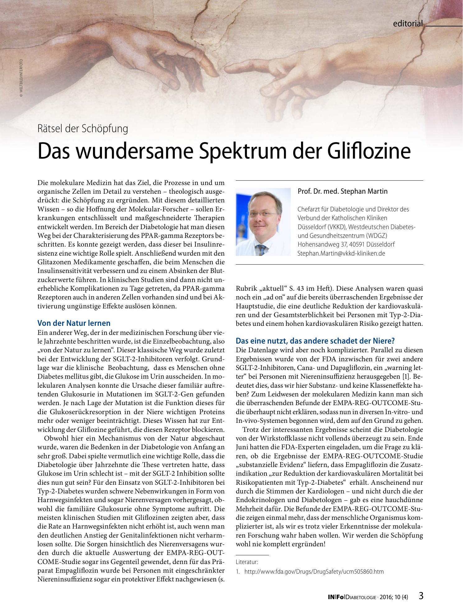 Vorschauseite 1: Das wundersame Spektrum der Gliflozine