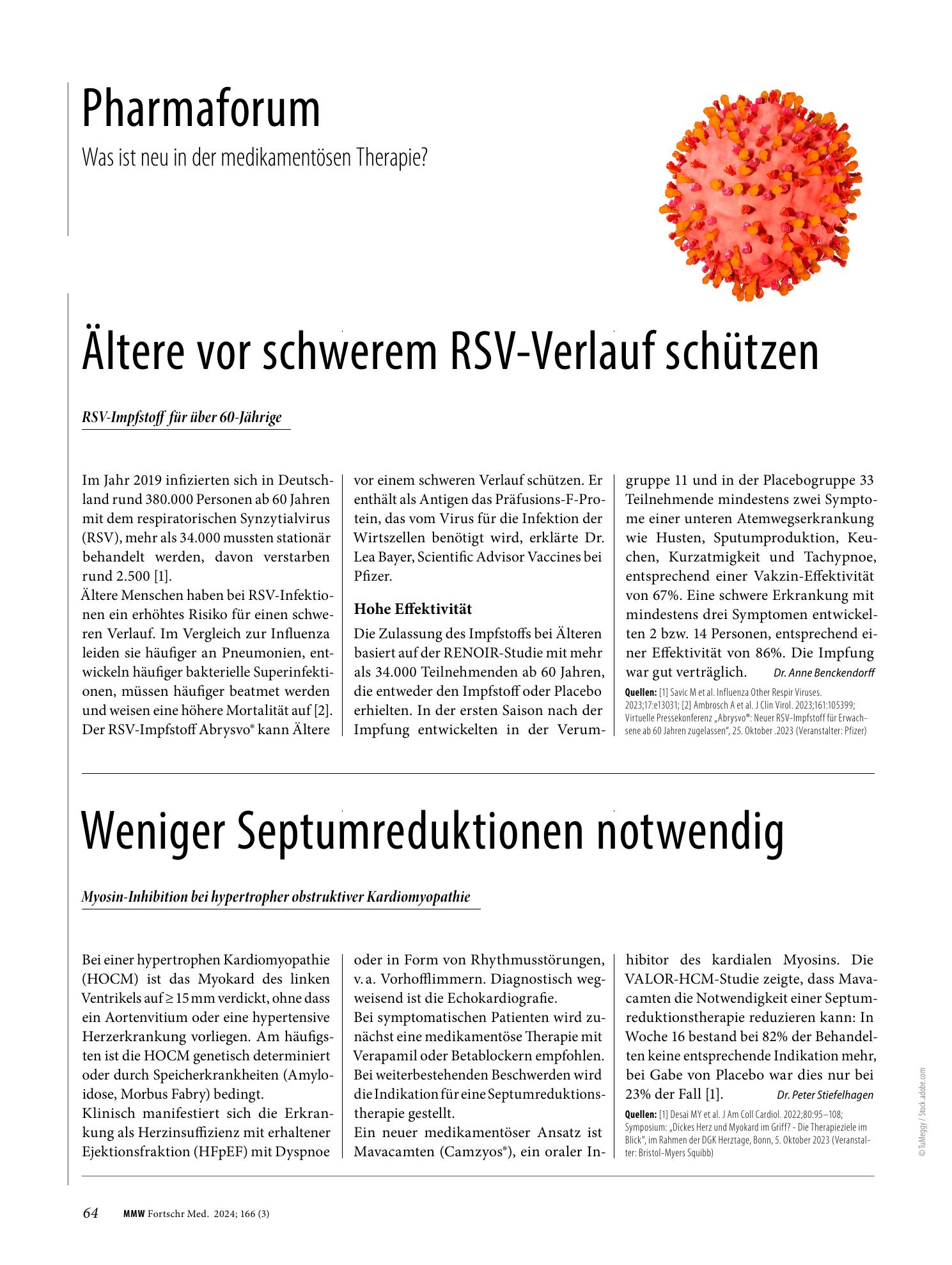 Vorschauseite 1: Weniger Septumreduktionen notwendig