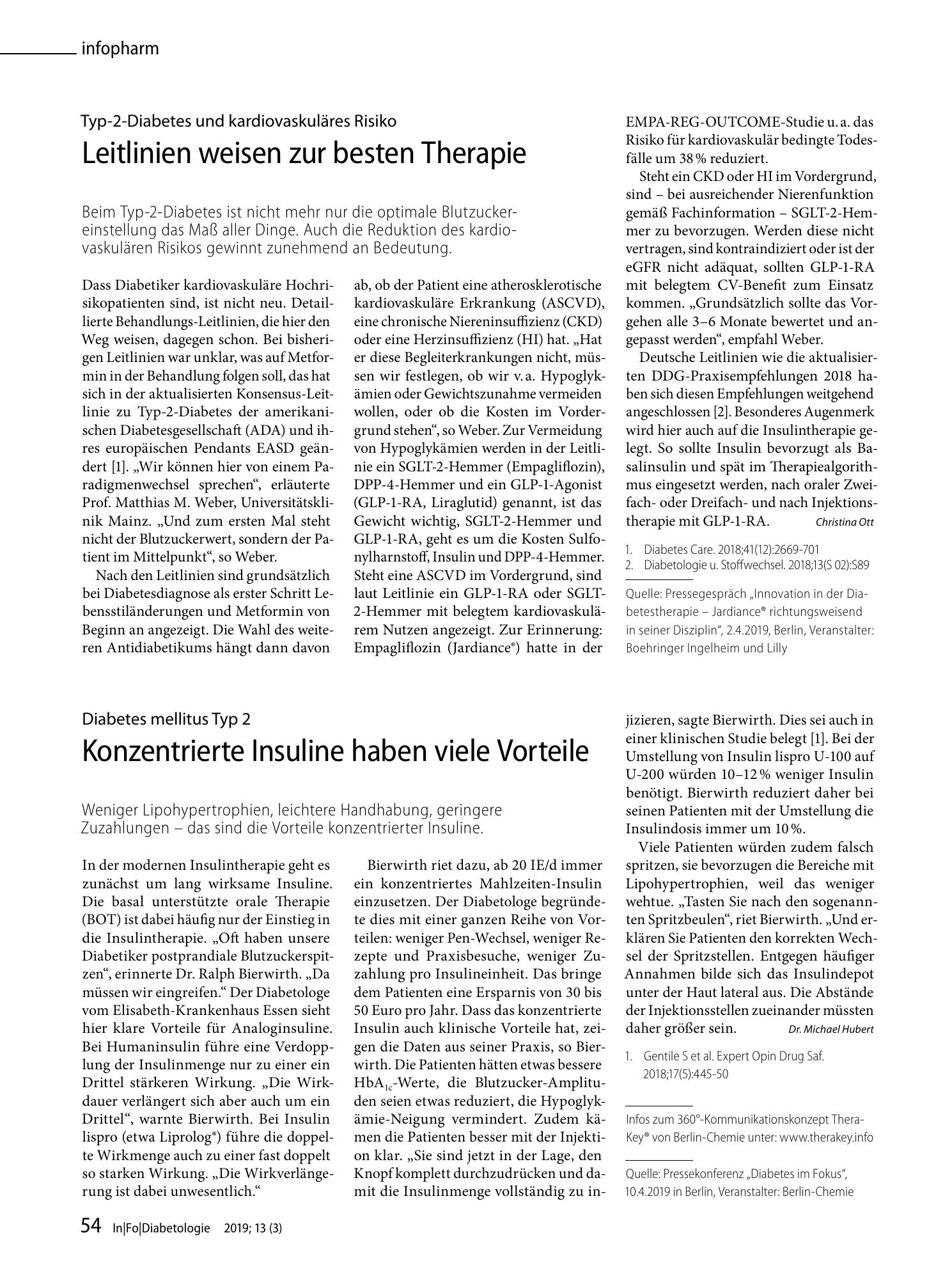 Vorschauseite 1: Konzentrierte Insuline haben viele Vorteile