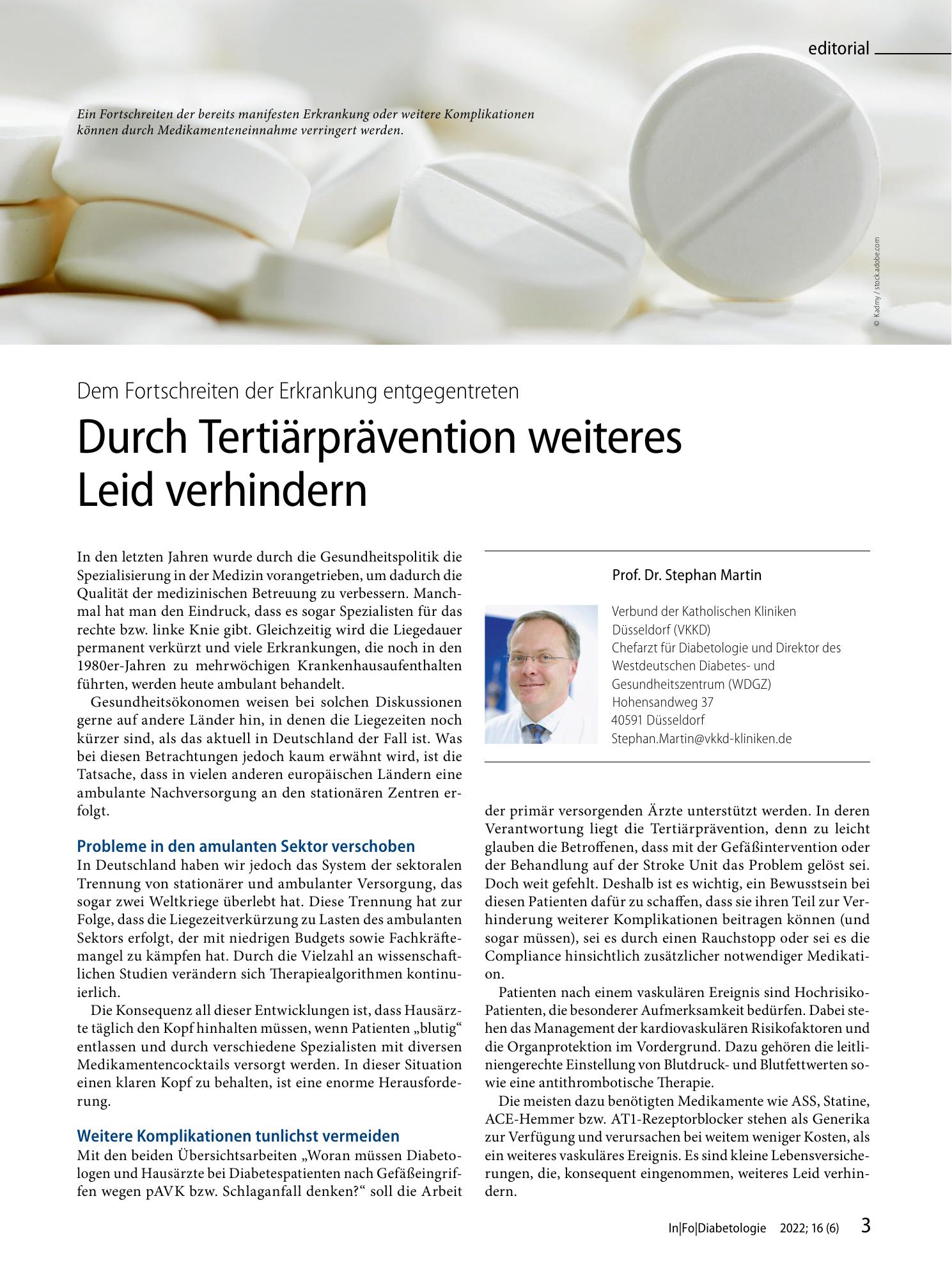 Vorschauseite 1: Durch Tertiärprävention weiteres Leid verhindern