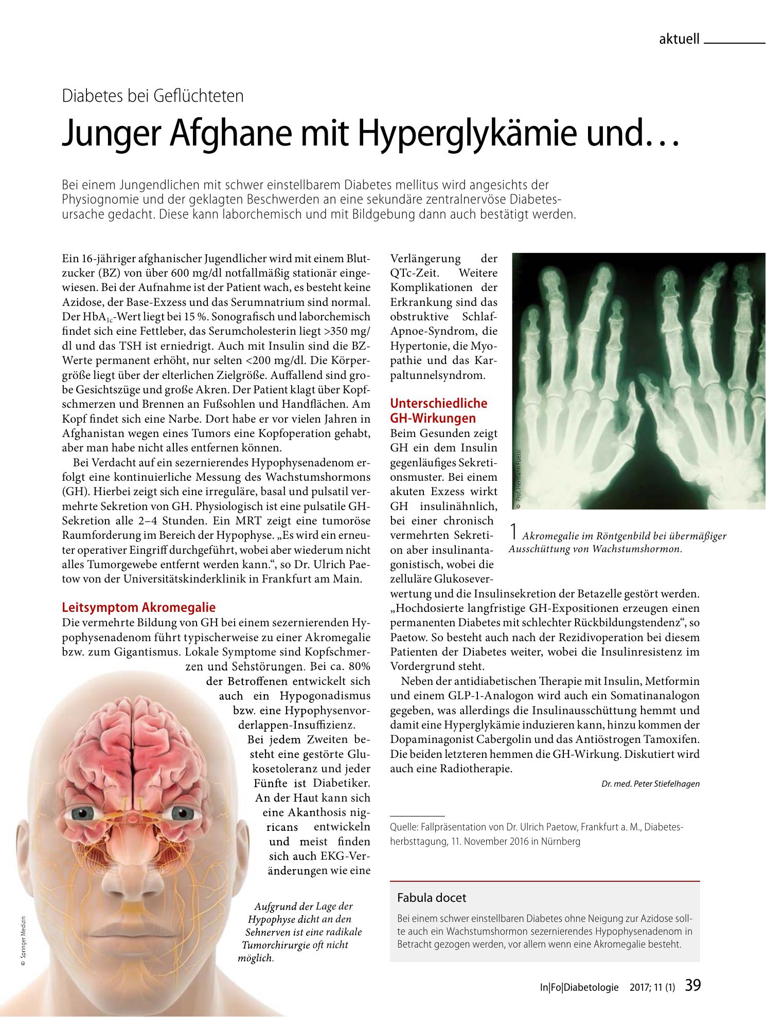 Vorschauseite 1: Junger Afghane mit Hyperglykämie und...