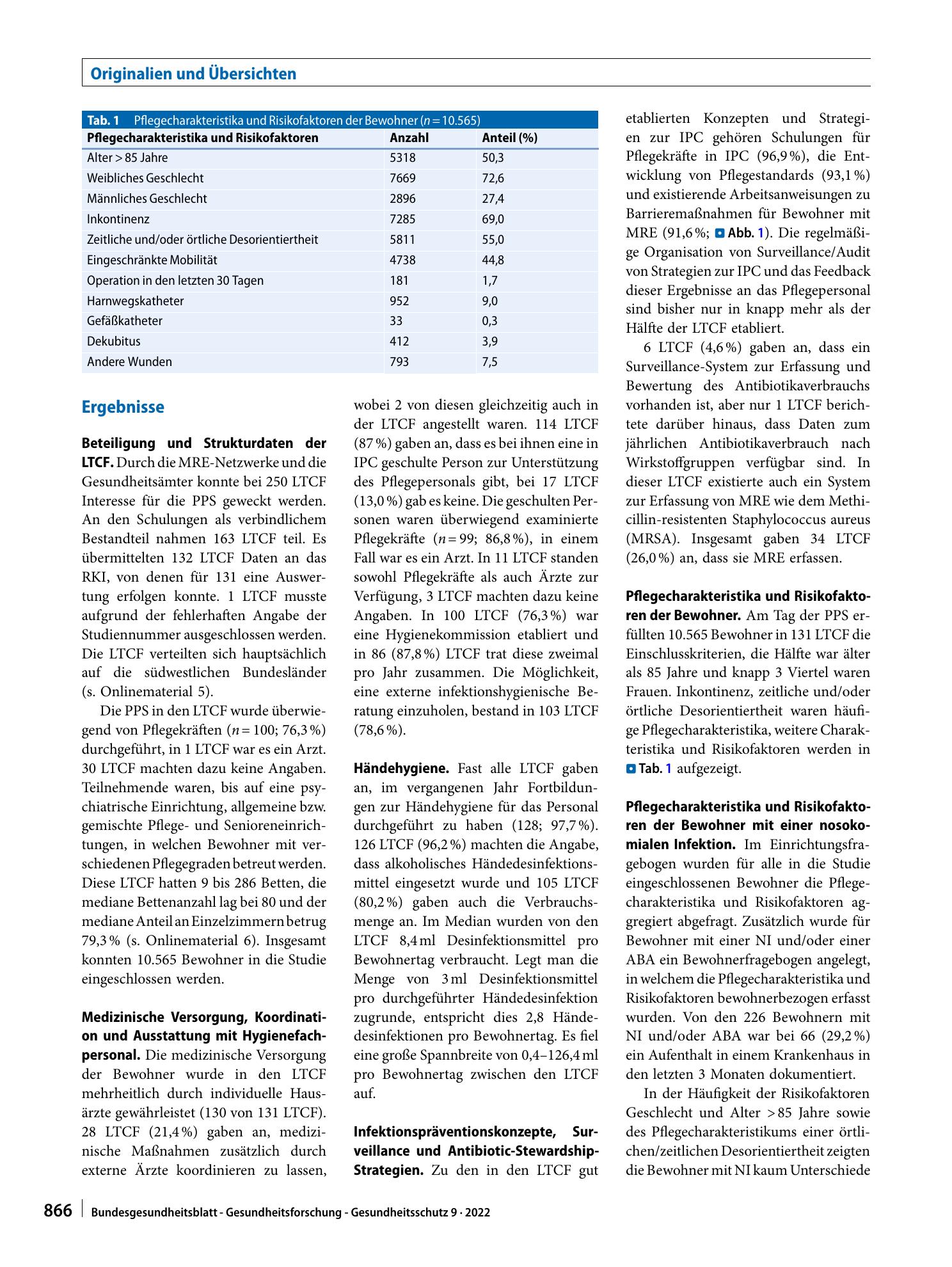 Vorschauseite 4: Nosokomiale Infektionen und Antibiotikaanwendung in Langzeitpflegeeinrichtungen. Deutsche Ergebnisse der dritten europäischen Punkt-Prävalenz-Erhebung HALT-3