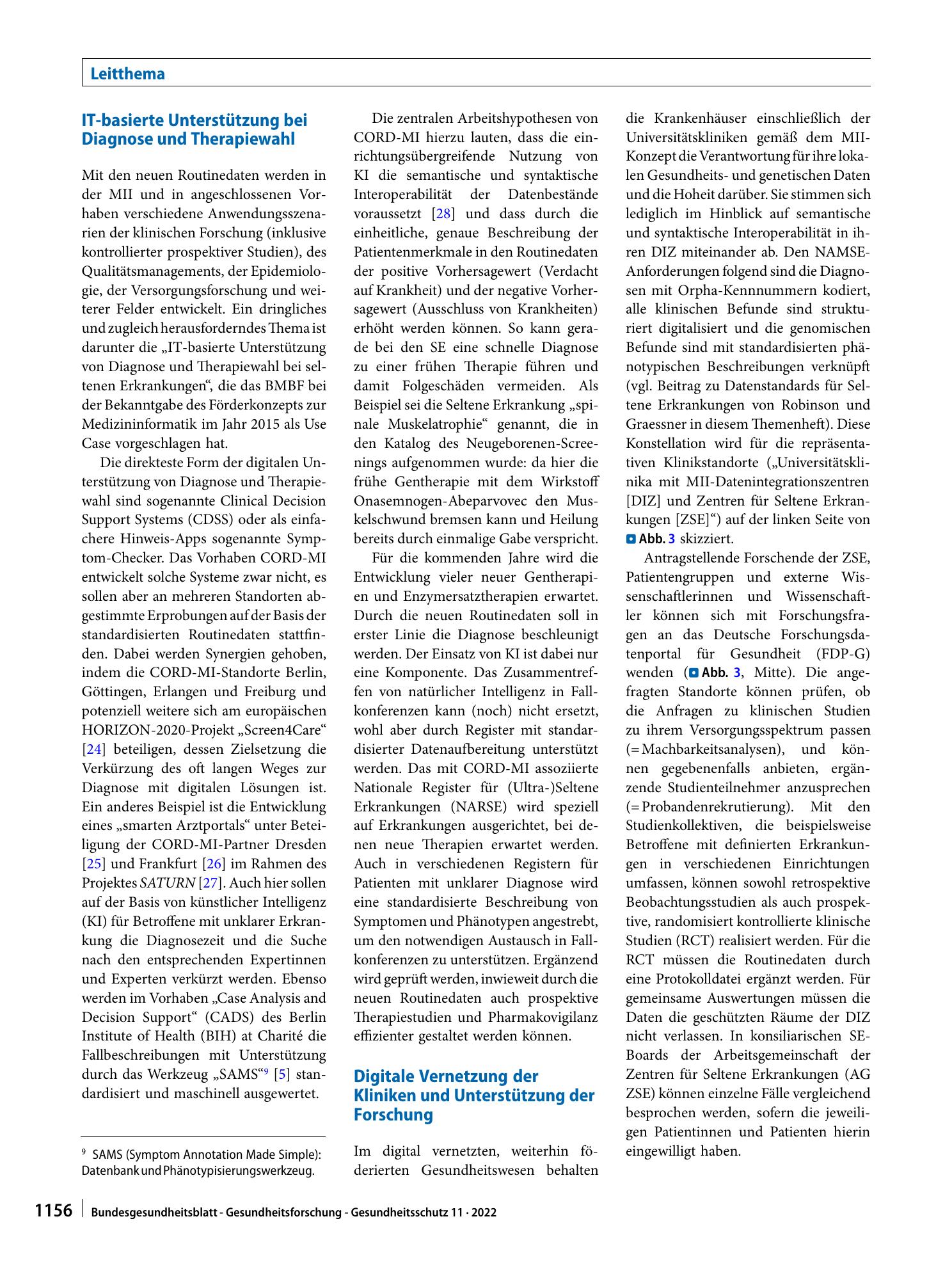Vorschauseite 6: Die Medizininformatik-Initiative und Seltene Erkrankungen: Routinedaten der nächsten Generation für Diagnose, Therapiewahl und Forschung