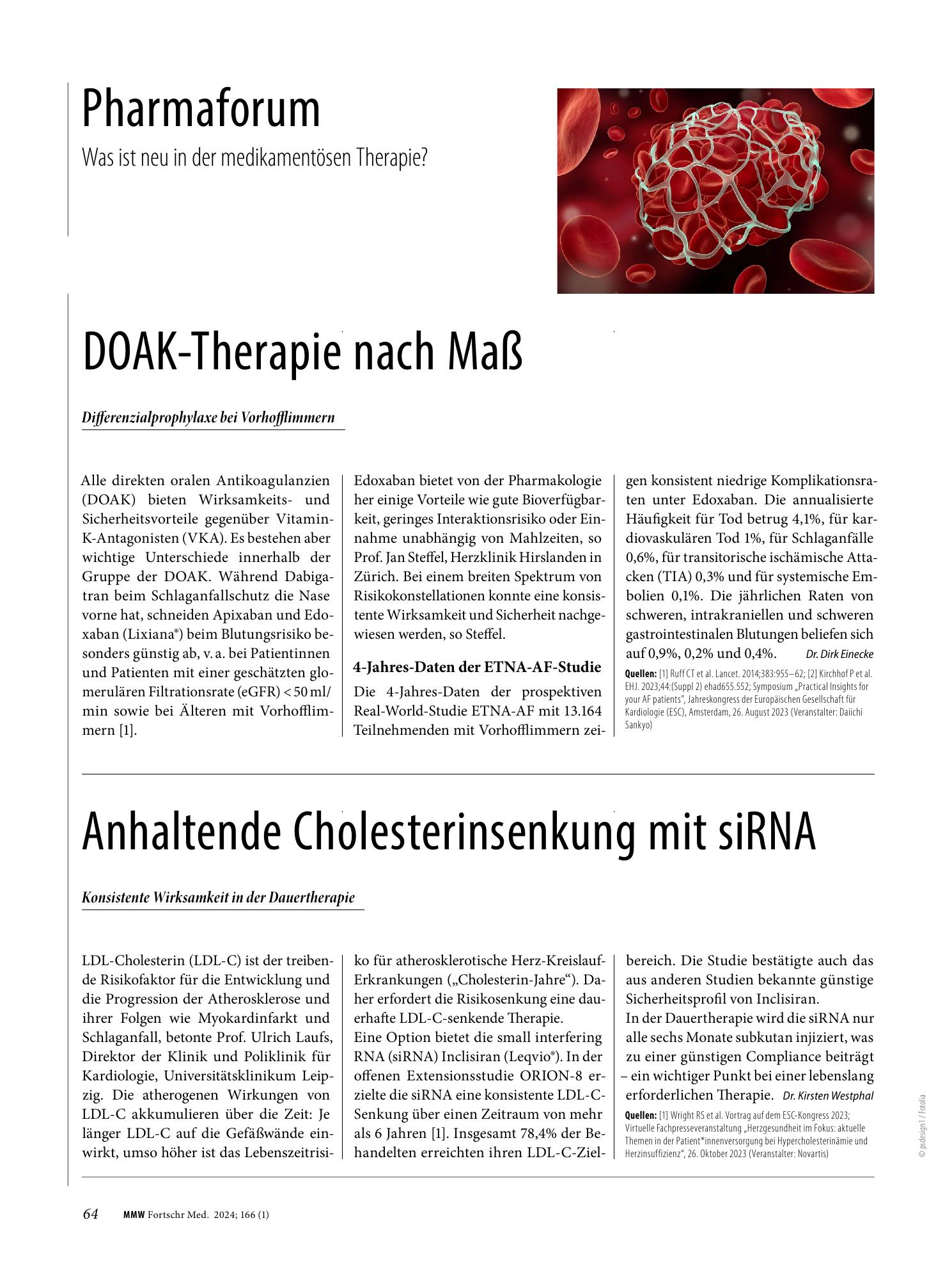 Vorschauseite 1: DOAK-Therapie nach Maß