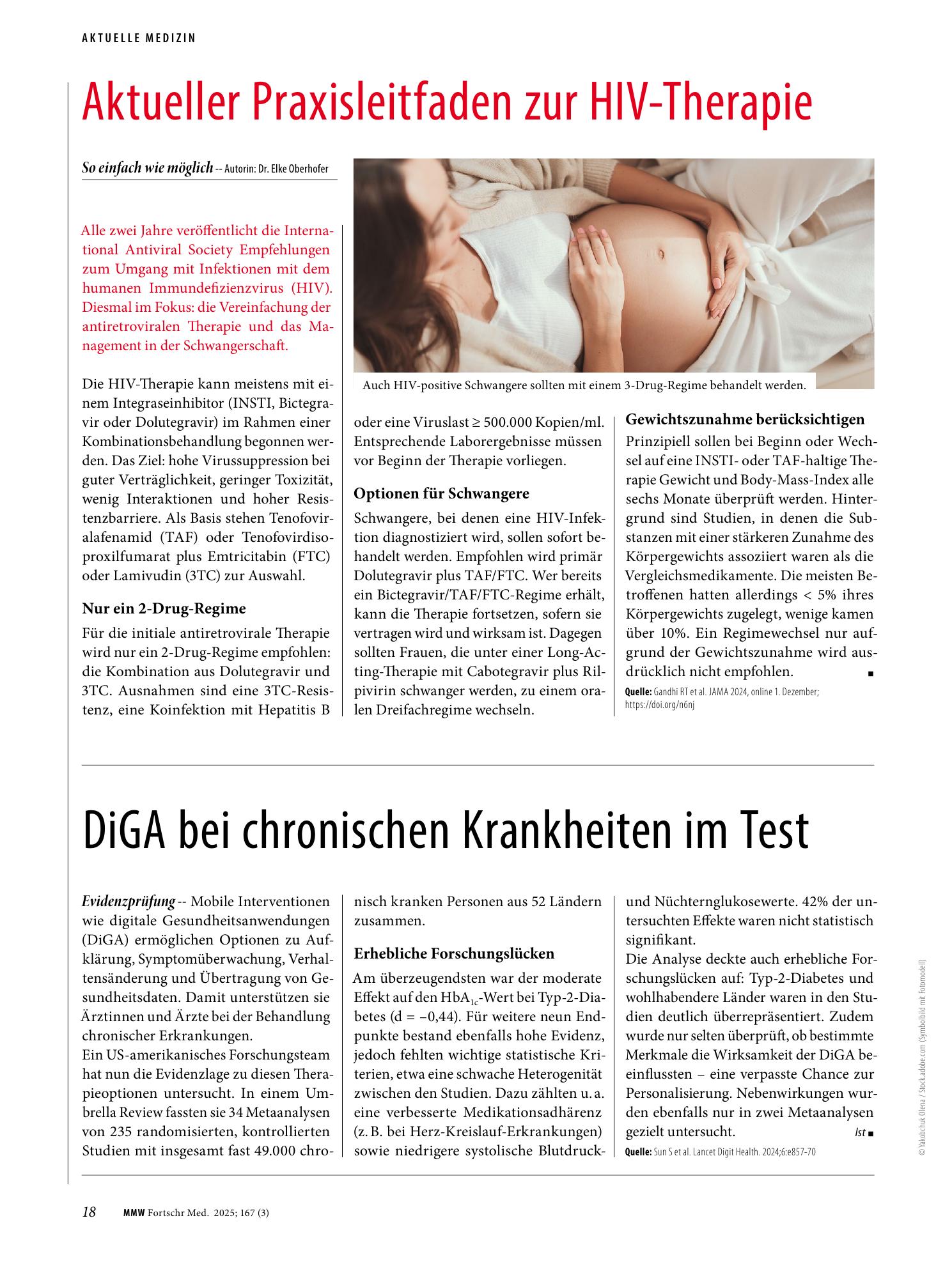Vorschauseite 1: Aktueller Praxisleitfaden zur HIV-Therapie