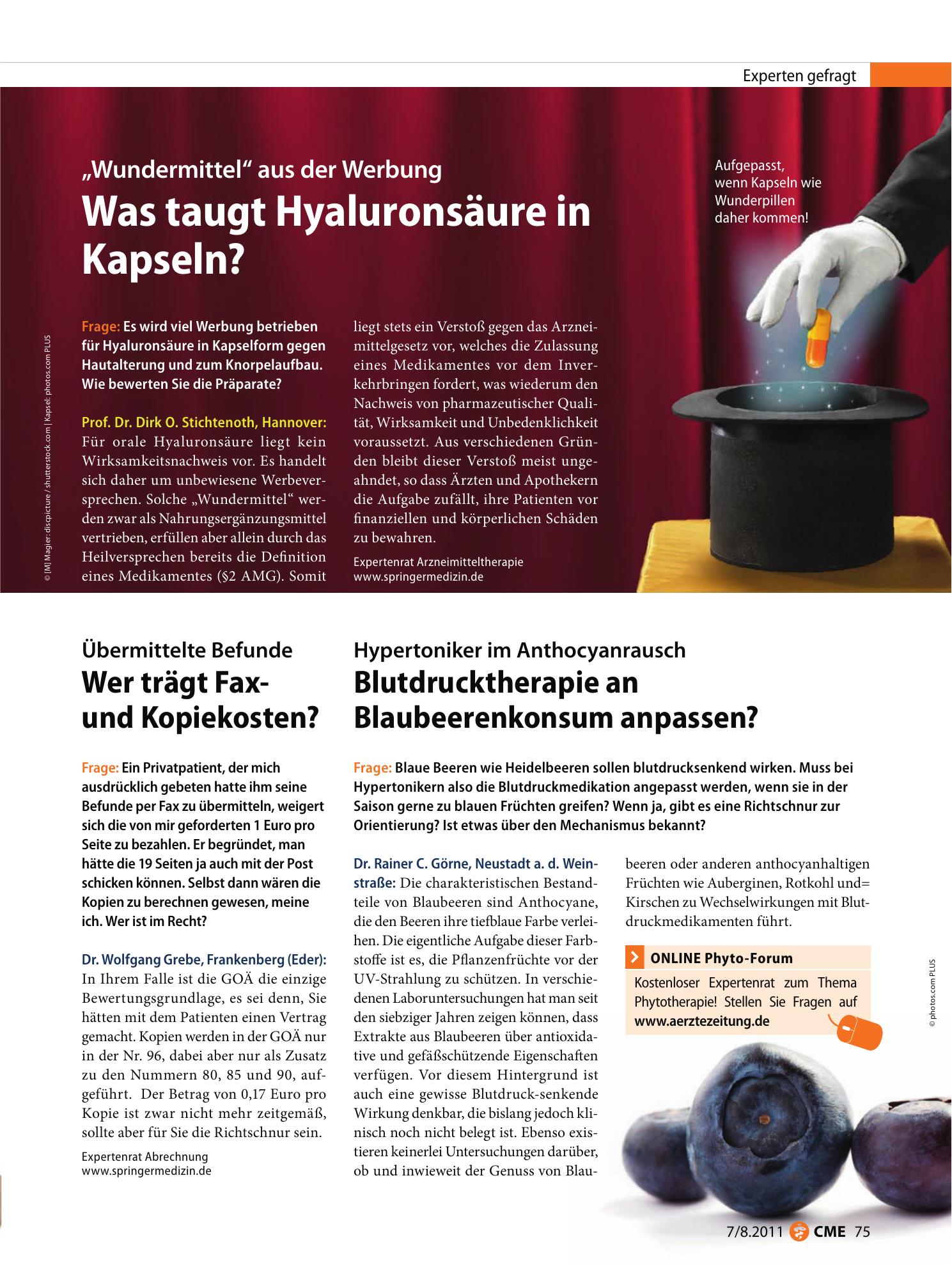 Vorschauseite 1: Wer trägt Fax- und Kopiekosten?