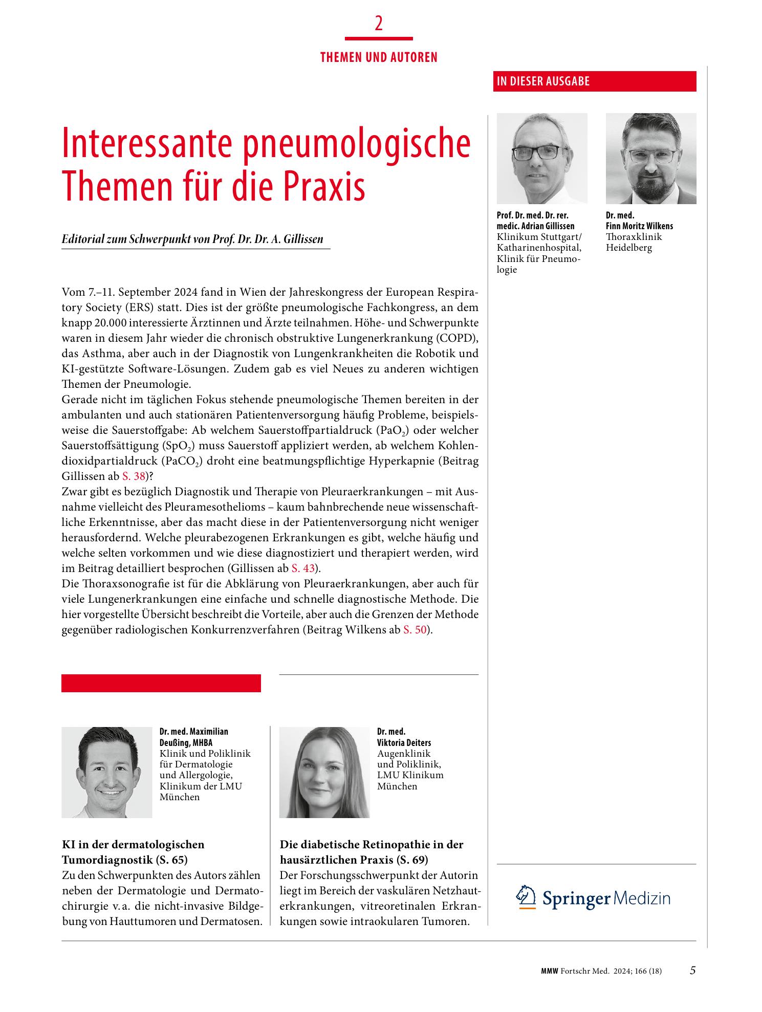 Vorschauseite 1: Interessante pneumologische Themen für die Praxis