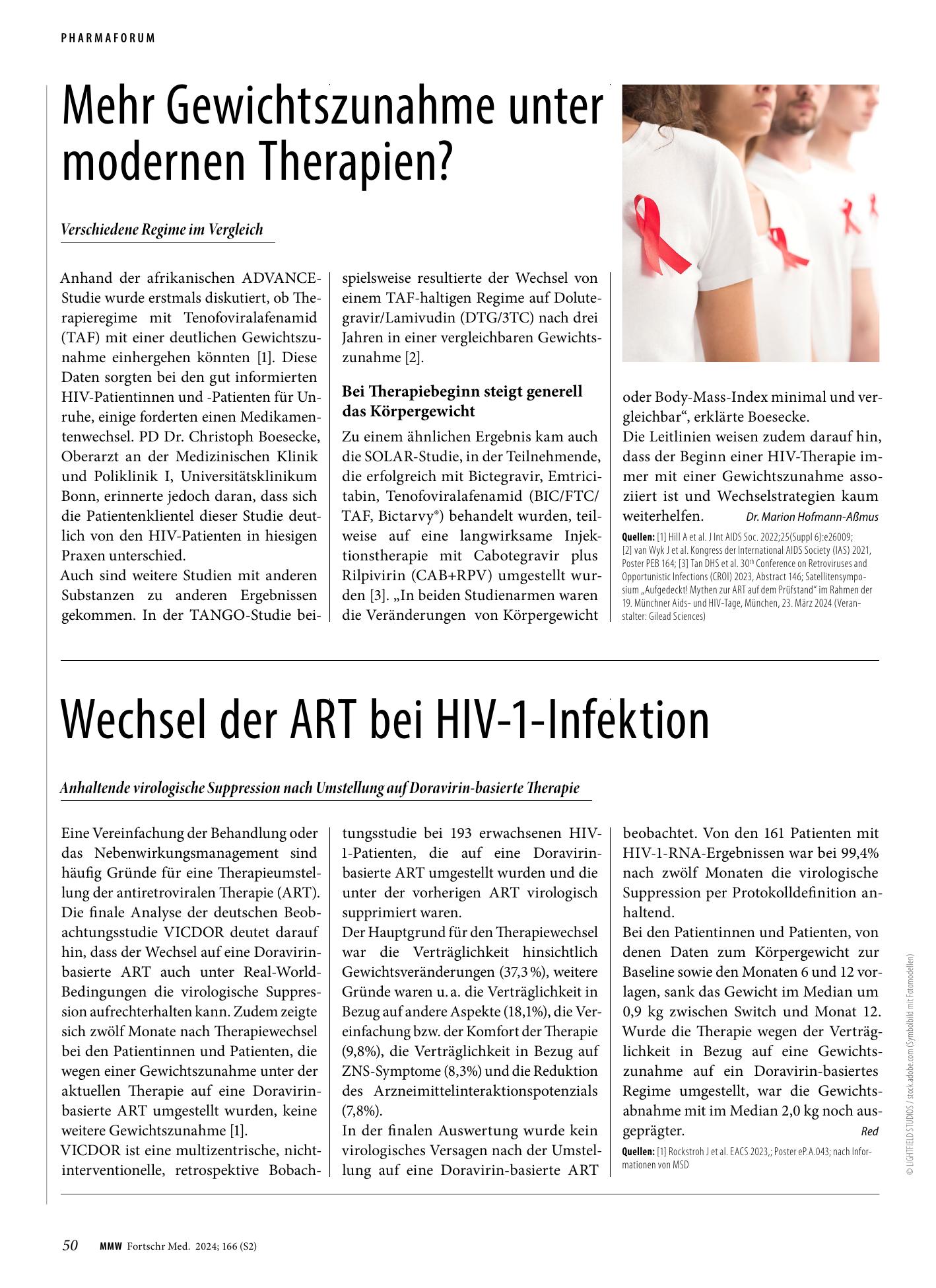 Vorschauseite 1: Wechsel der ART bei HIV-1-Infektion