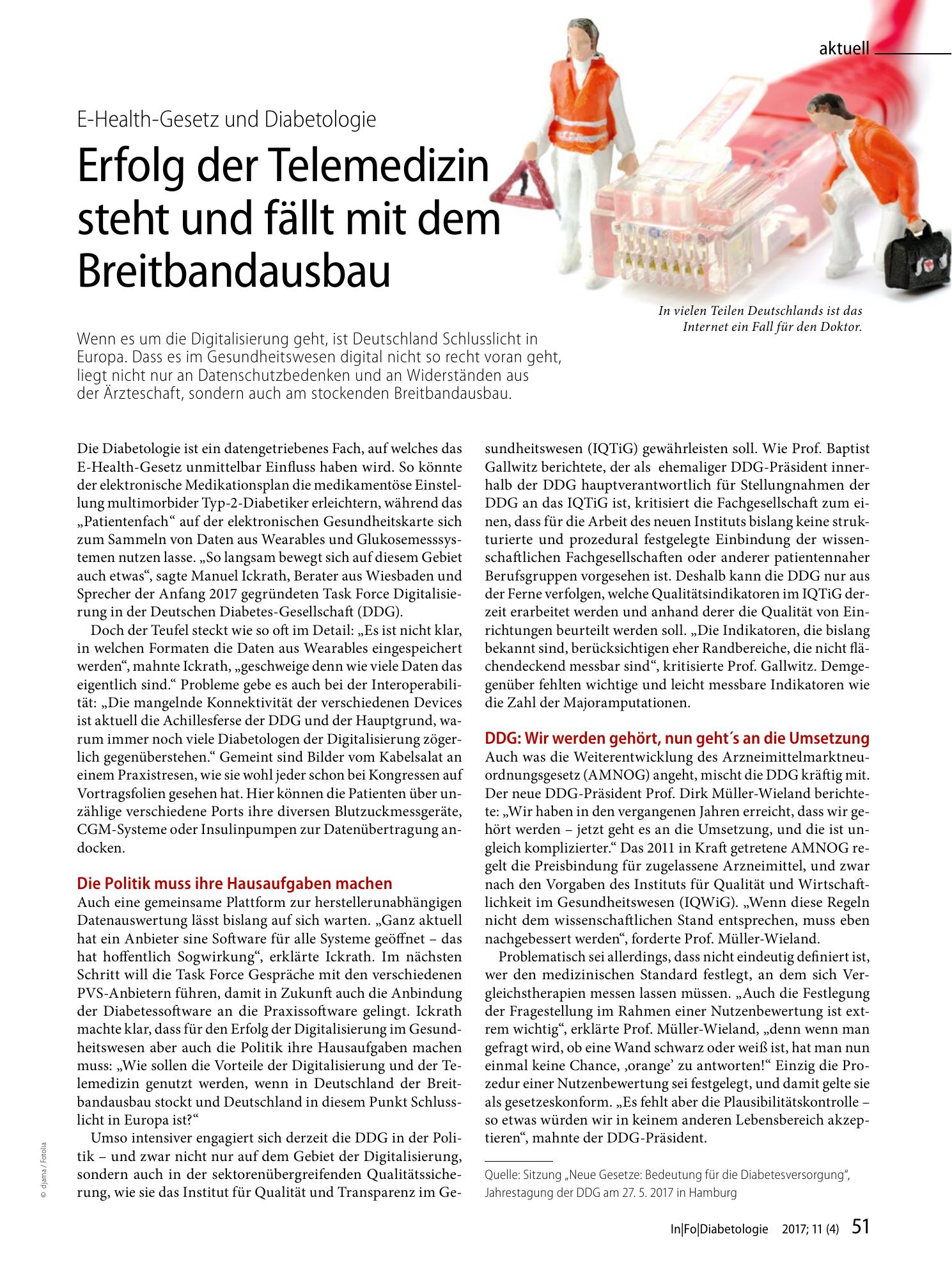 Vorschauseite 1: Erfolg der Telemedizin steht und fällt mit dem Breitbandausbau