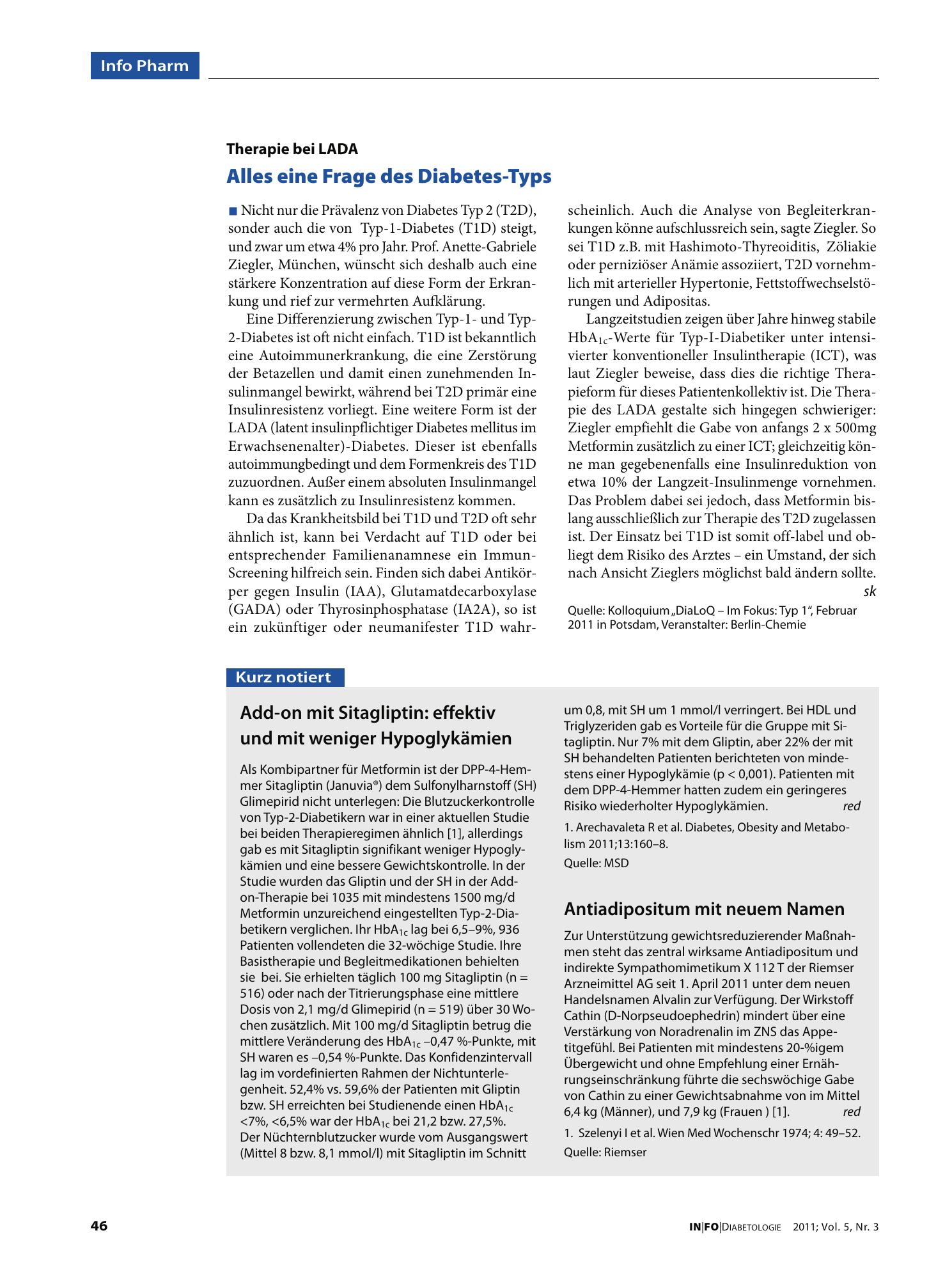 Vorschauseite 1: Alles eine Frage des Diabetes-Typs