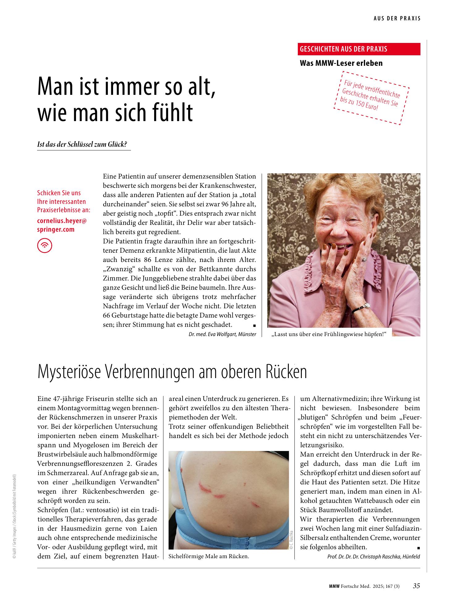 Vorschauseite 1: Man ist immer so alt, wie man sich fühlt