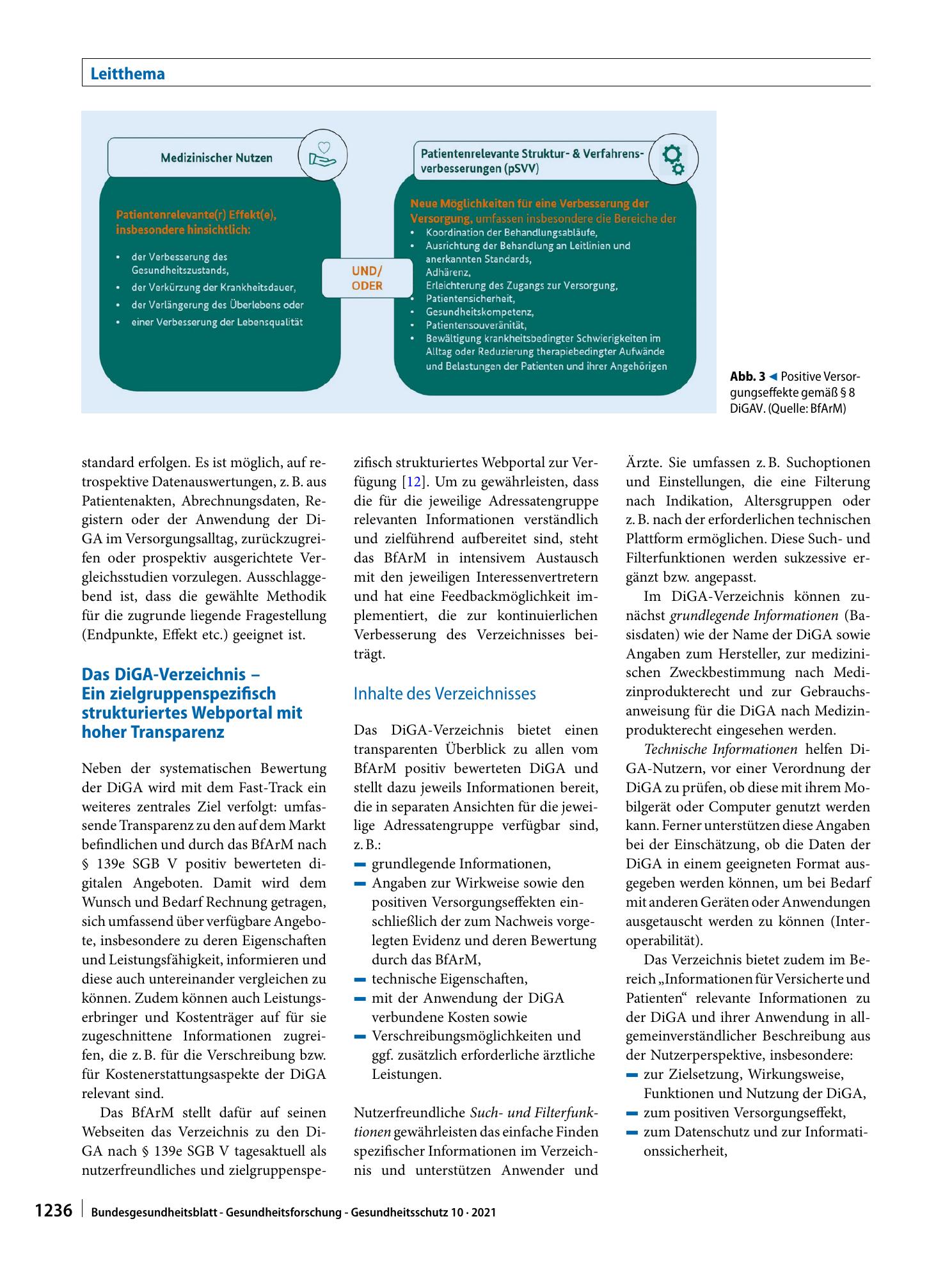 Vorschauseite 5: Digitale Gesundheitsanwendungen (DiGA): Bewertung der Erstattungsfähigkeit mittels DiGA-Fast-Track-Verfahrens im Bundesinstitut für Arzneimittel und Medizinprodukte (BfArM)