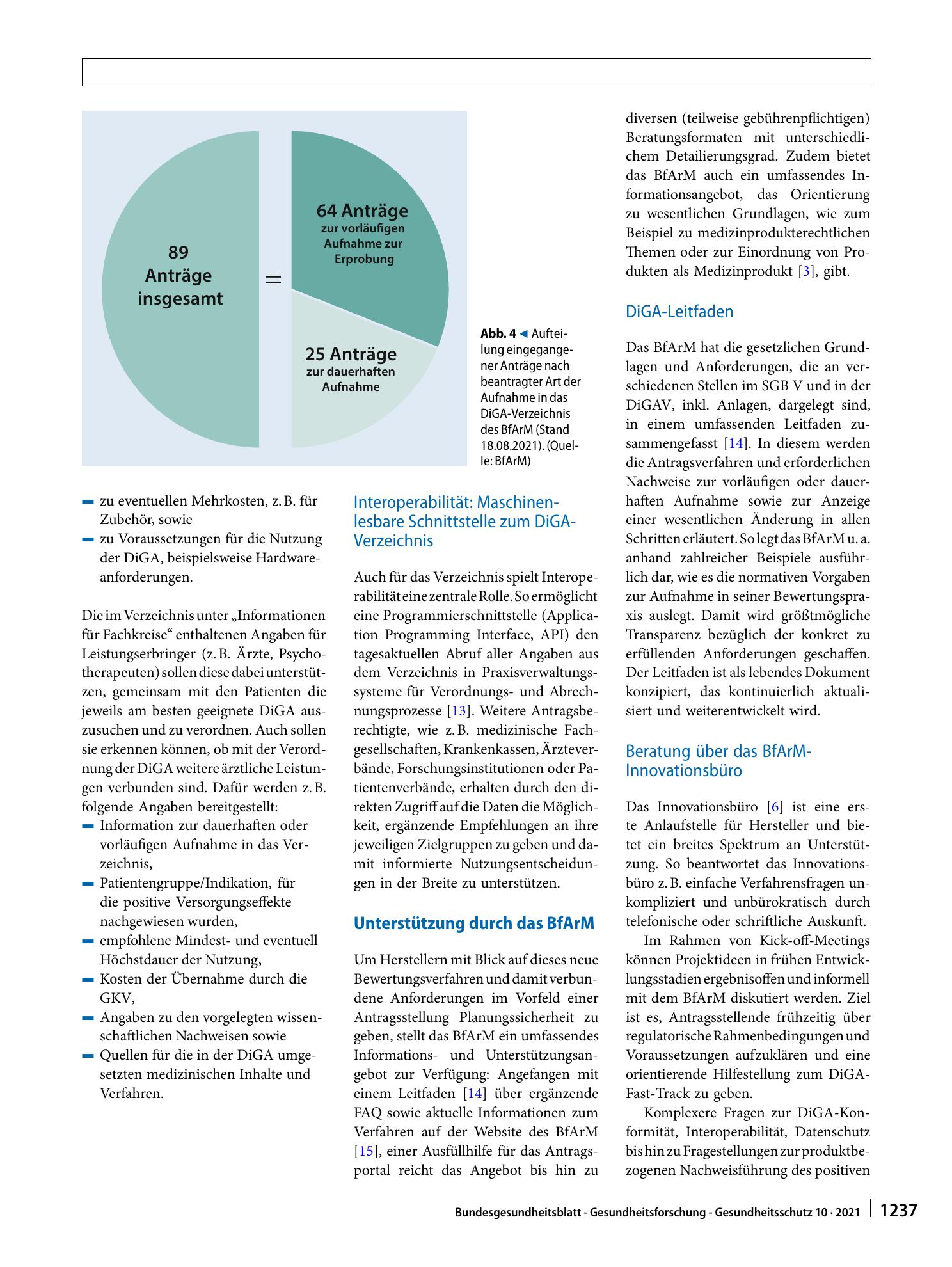 Vorschauseite 6: Digitale Gesundheitsanwendungen (DiGA): Bewertung der Erstattungsfähigkeit mittels DiGA-Fast-Track-Verfahrens im Bundesinstitut für Arzneimittel und Medizinprodukte (BfArM)