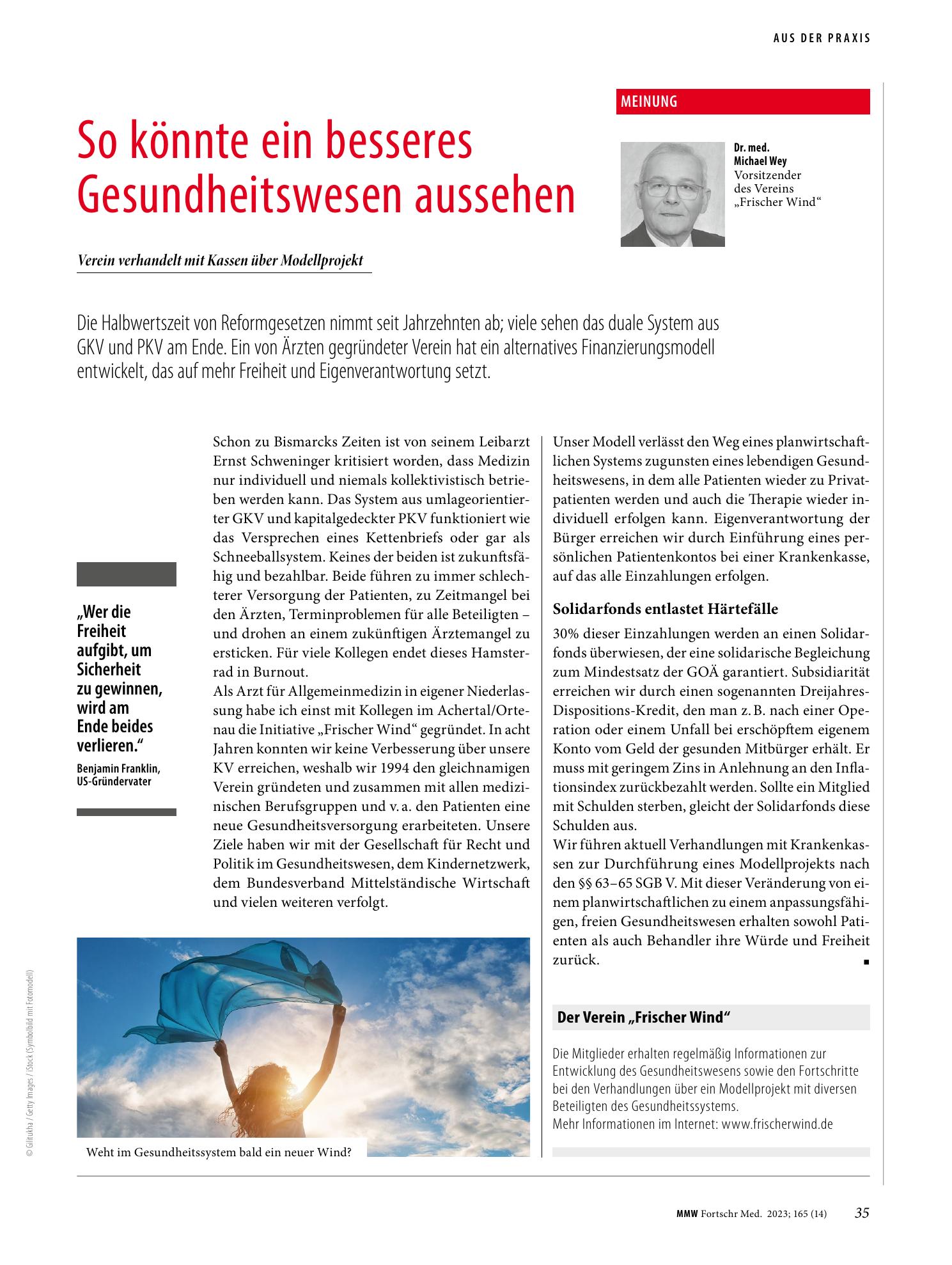 Vorschauseite 1: So könnte ein besseres Gesundheitswesen aussehen