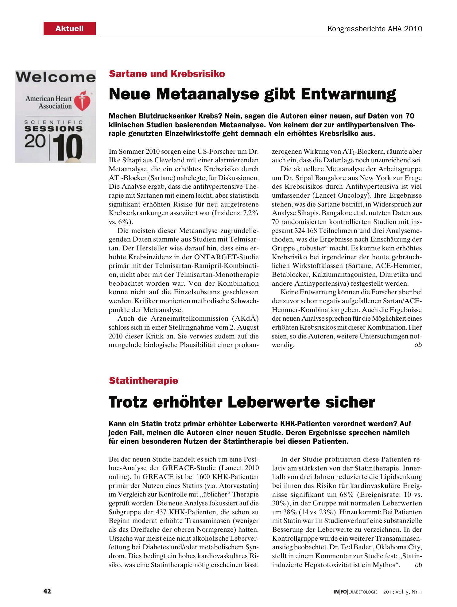 Vorschauseite 1: Trotz erhöhter Leberwerte sicher