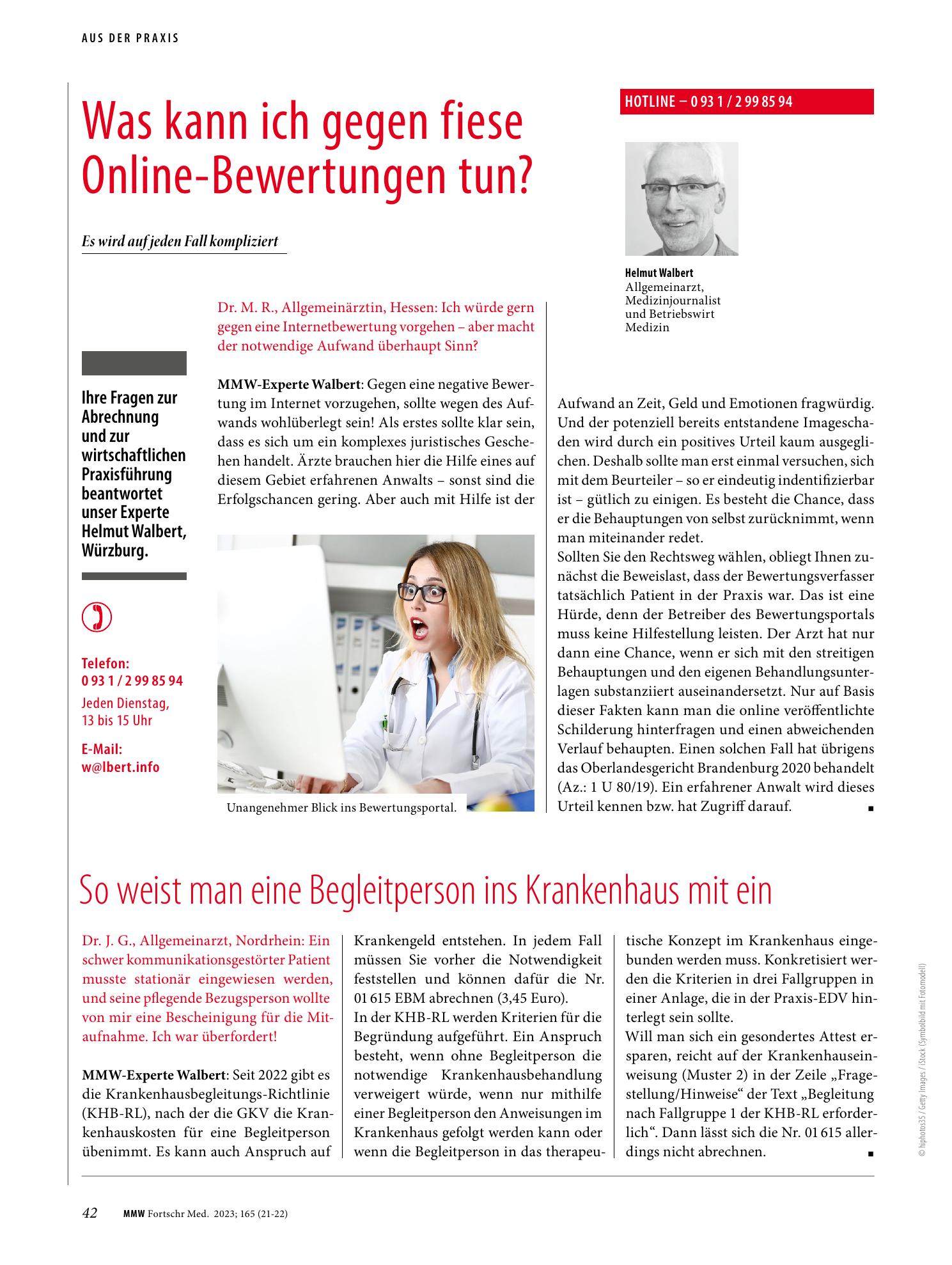 Vorschauseite 1: Was kann ich gegen fiese Online-Bewertungen tun?