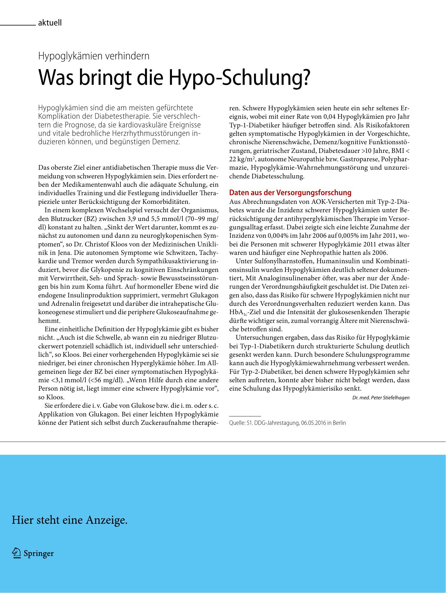 Vorschauseite 1: Was bringt die Hypo-Schulung?