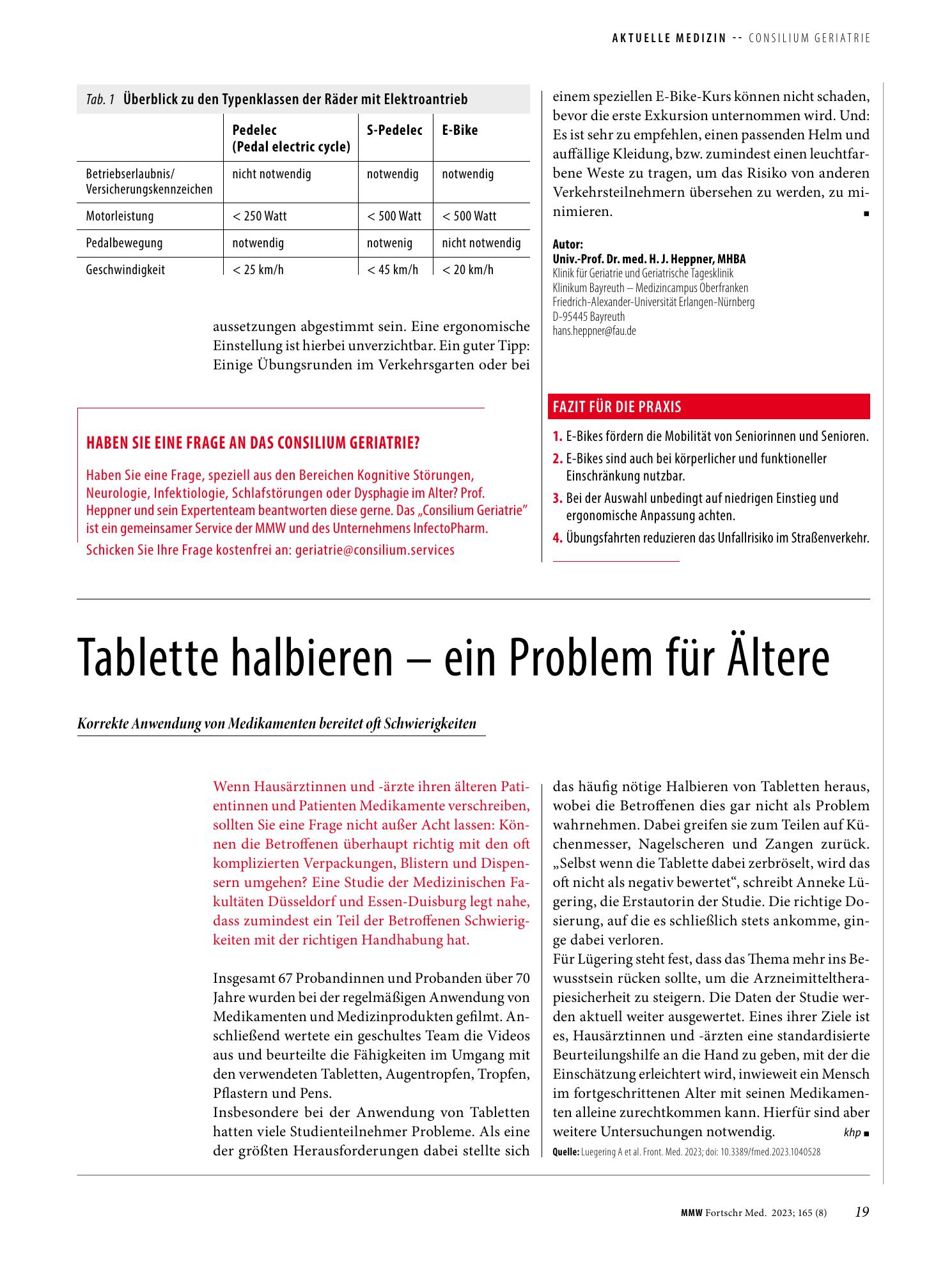 Vorschauseite 1: Tablette halbieren - ein Problem für Ältere