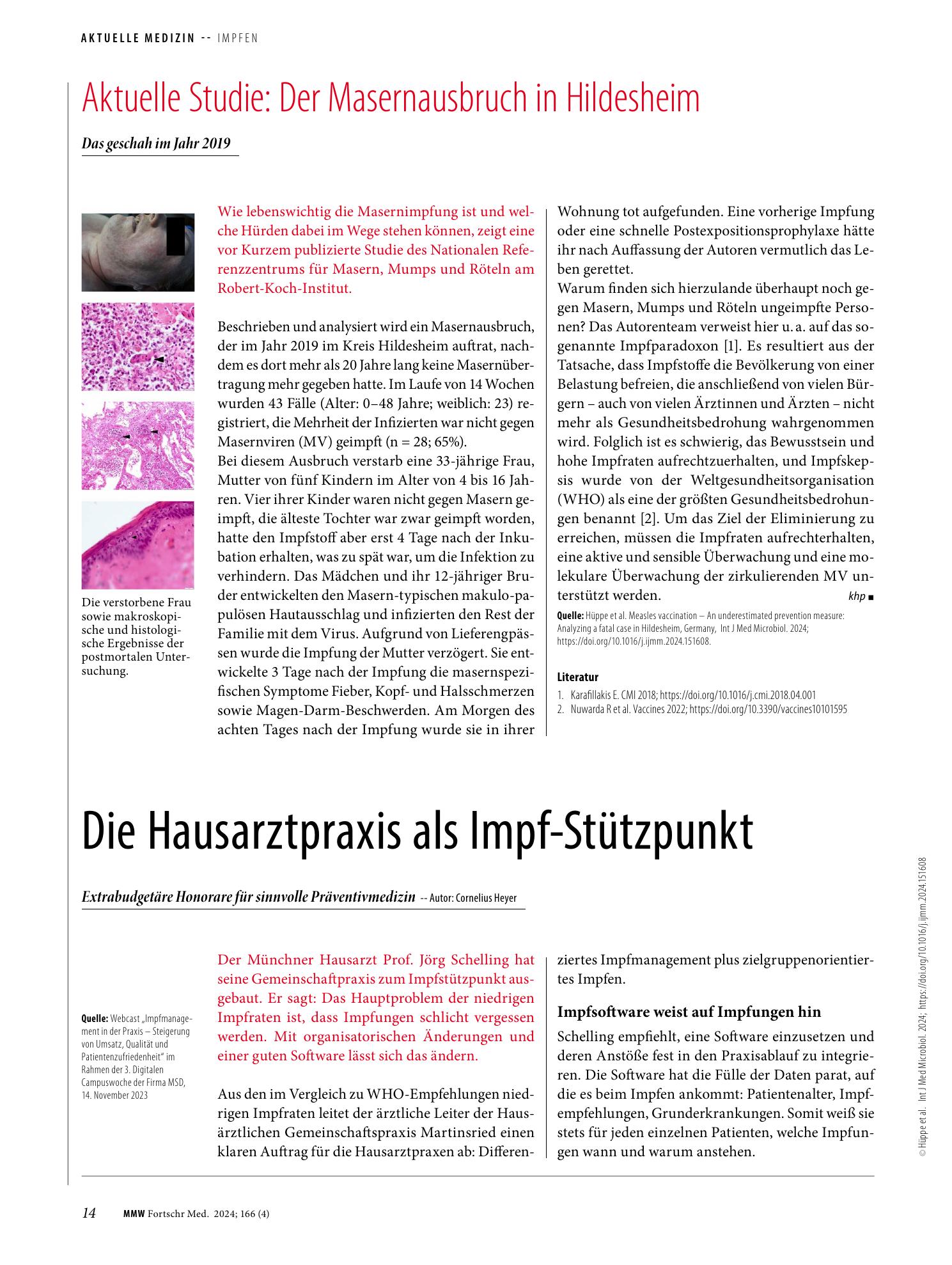 Vorschauseite 1: Aktuelle Studie: Der Masernausbruch in Hildesheim