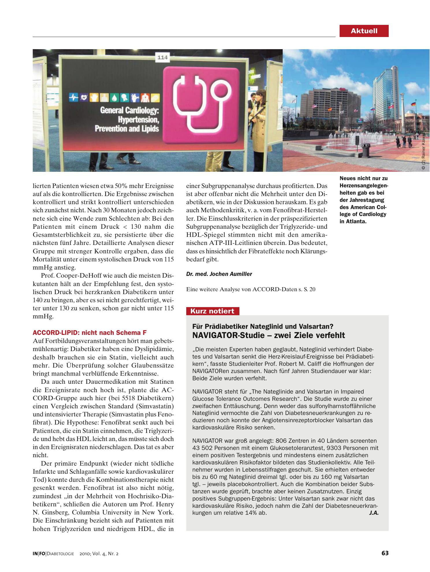 Vorschauseite 1: NAVIGATOR-Studie — zwei Ziele verfehlt