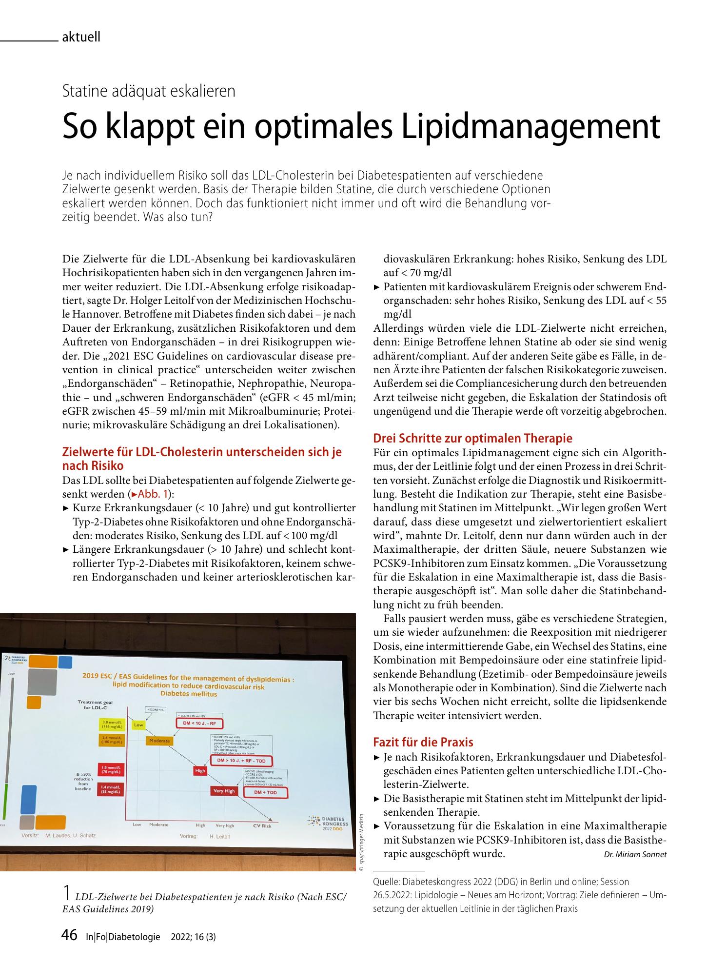Vorschauseite 1: So klappt ein optimales Lipidmanagement