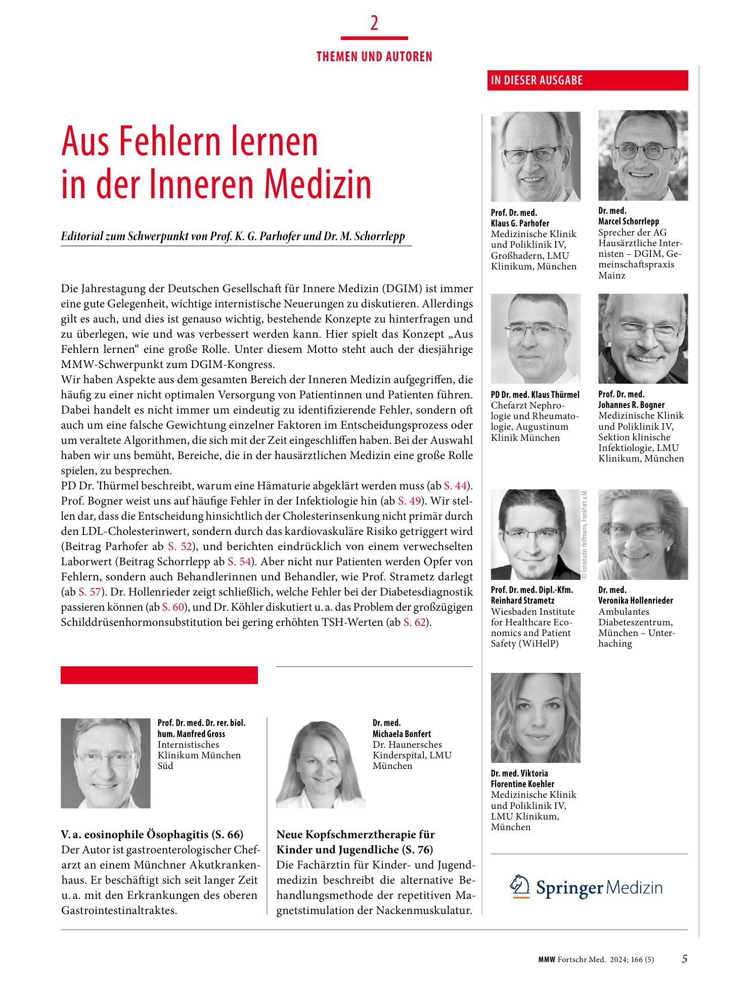 Vorschauseite 1: Aus Fehlern lernen in der Inneren Medizin
