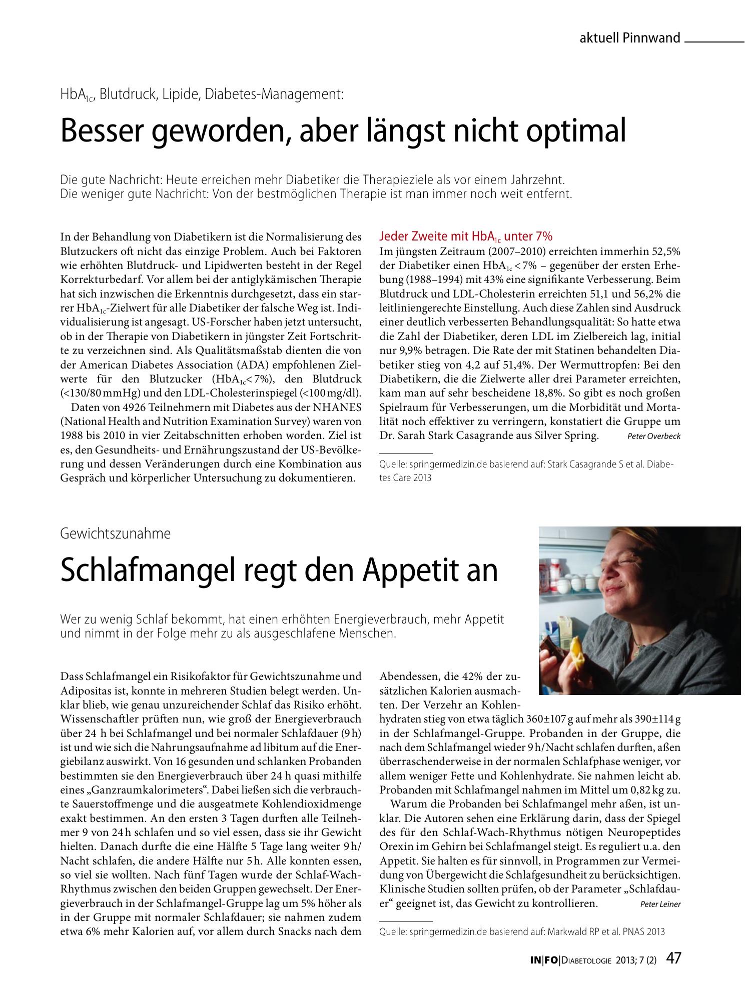 Vorschauseite 1: Schlafmangel regt den Appetit an