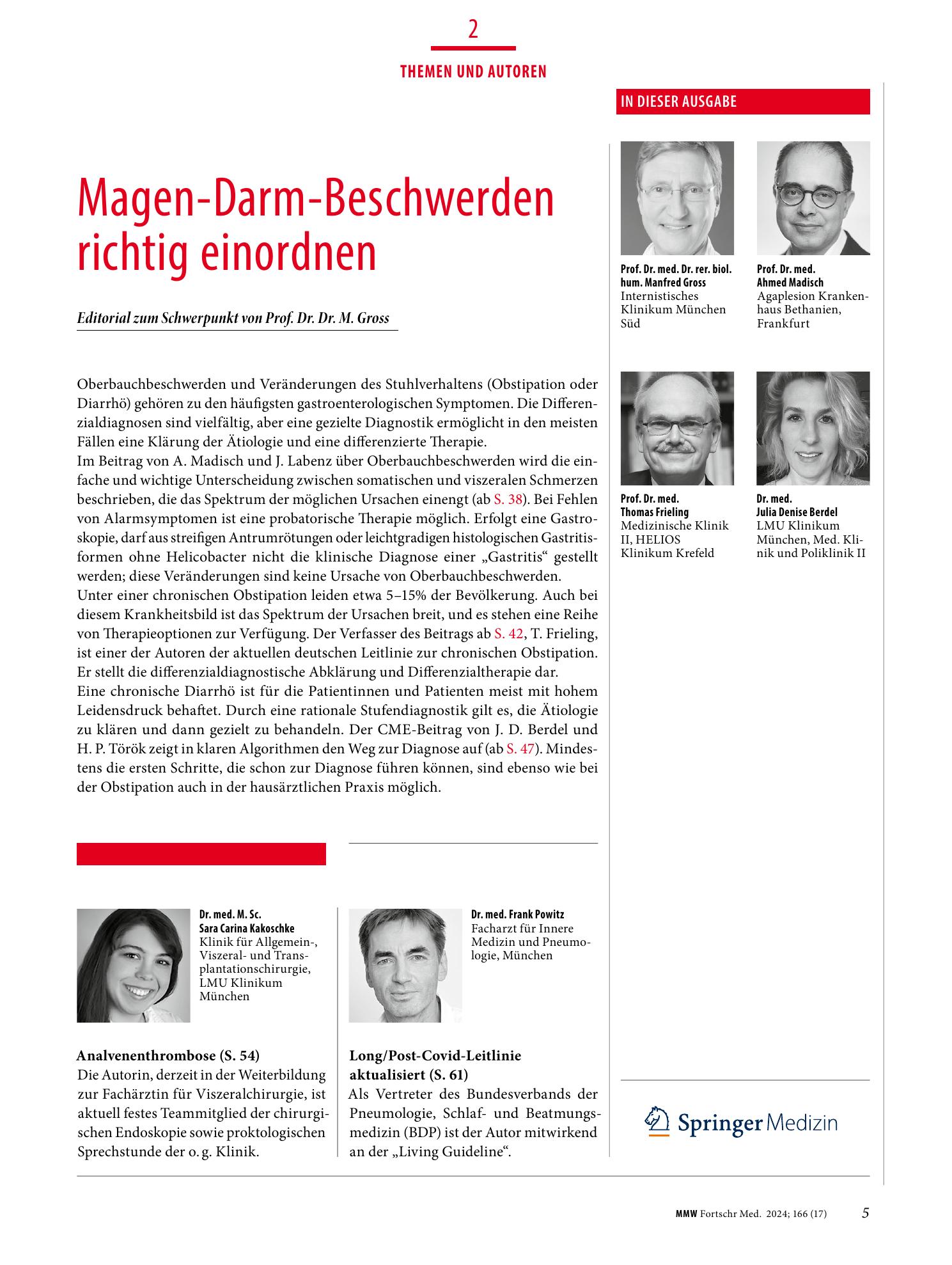 Vorschauseite 1: Magen-Darm-Beschwerden richtig einordnen