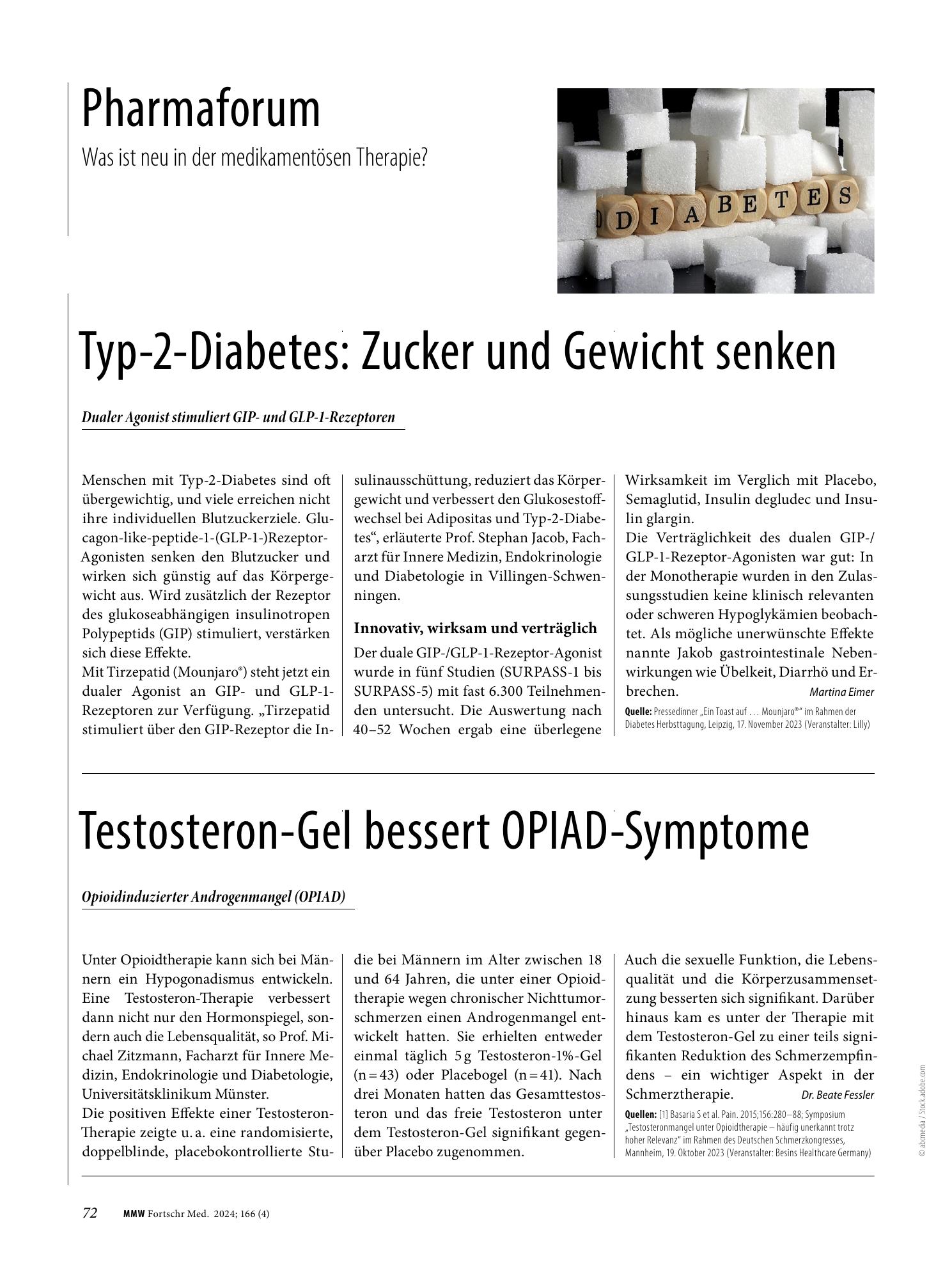 Vorschauseite 1: Typ-2-Diabetes: Zucker und Gewicht senken