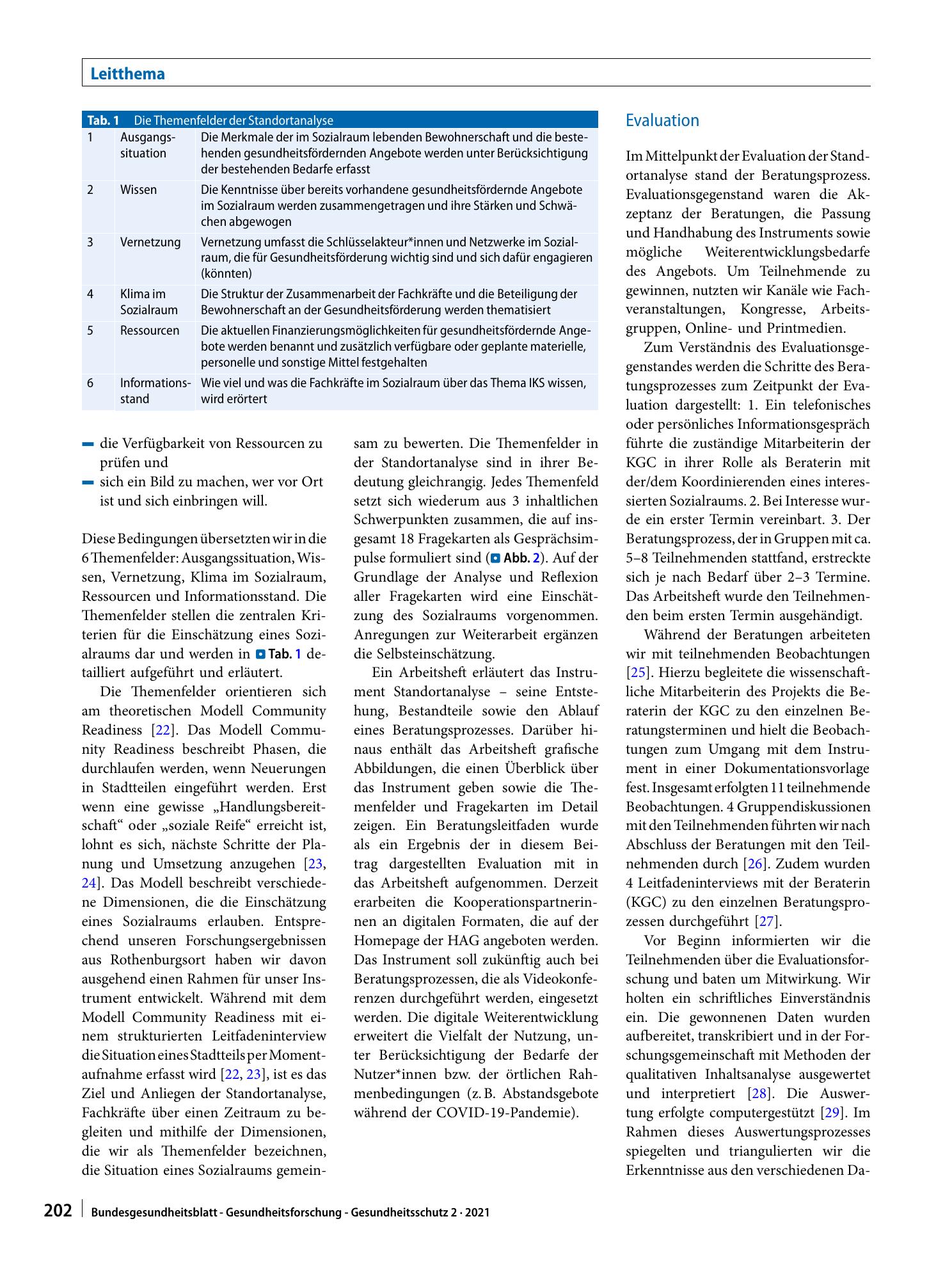 Vorschauseite 4: Transfer partizipativer Forschungsergebnisse in die Praxis: Das Beratungsinstrument Standortanalyse in der kommunalen Gesundheitsförderung