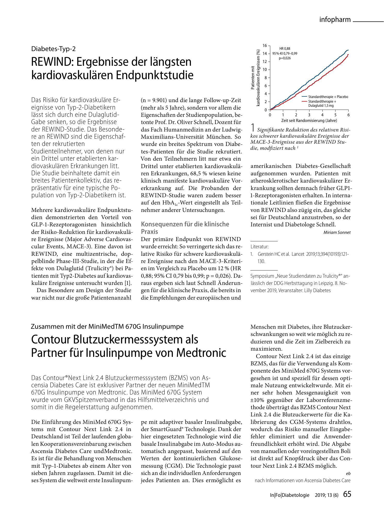 Vorschauseite 1: REWIND: Ergebnisse der längsten kardiovaskulären Endpunktstudie