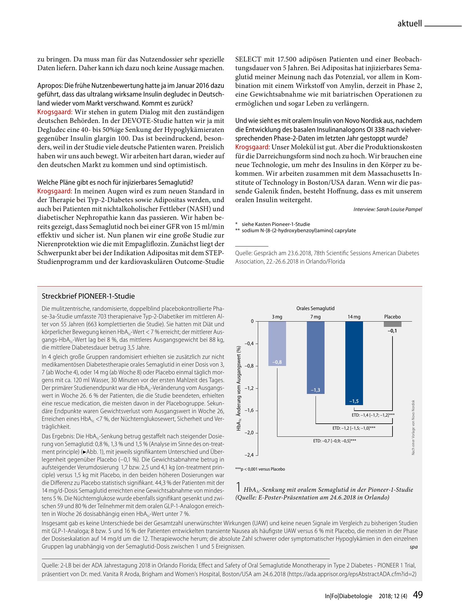Vorschauseite 1: Streckbrief PIONEER-1-Studie