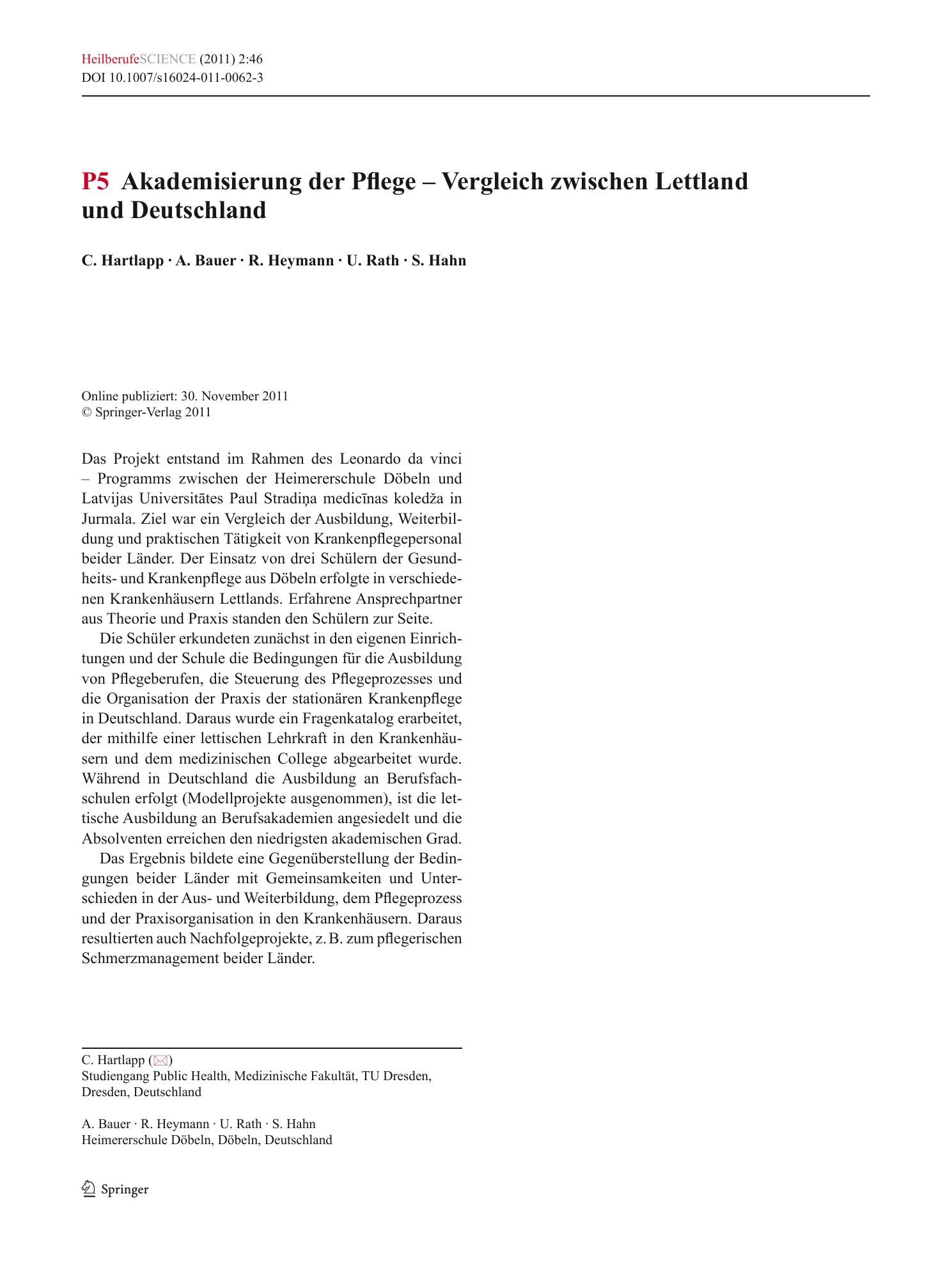 Vorschauseite 1: P5 Akademisierung der Pflege